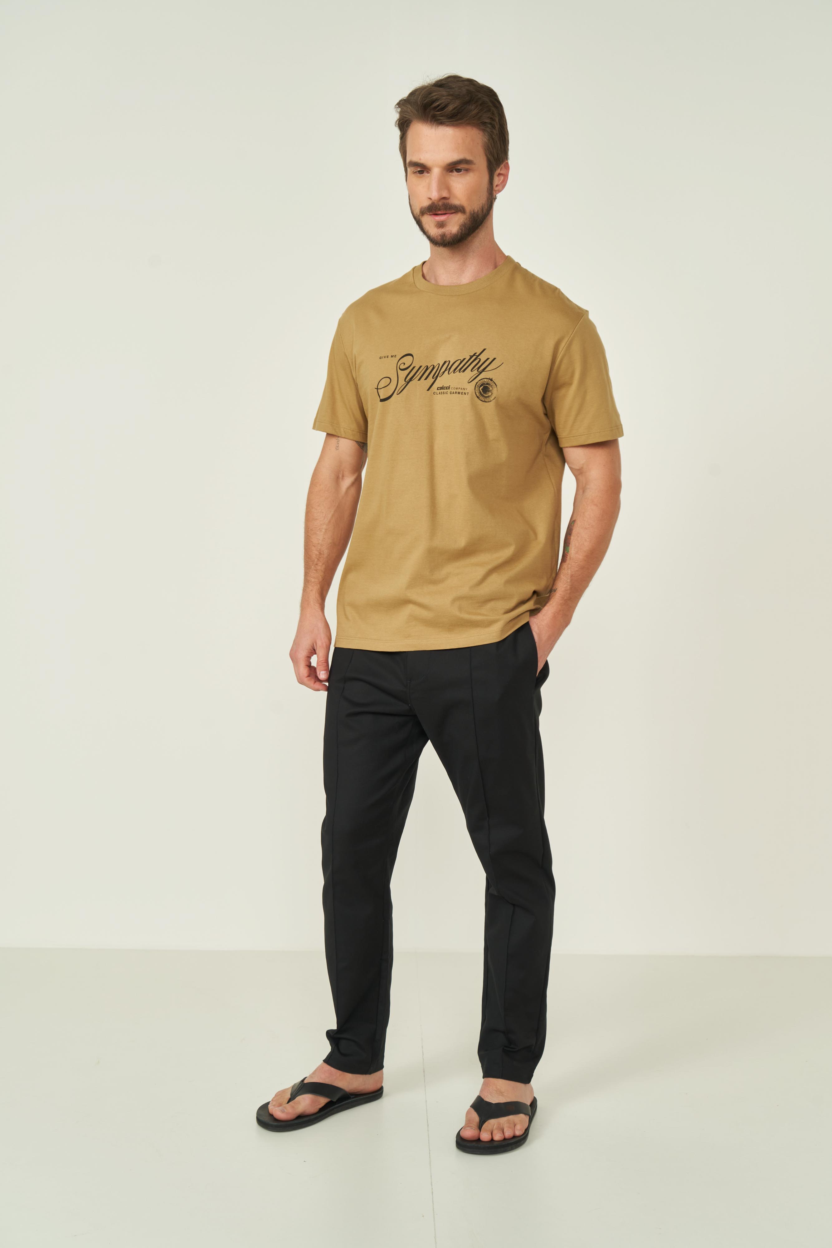 CAMISETA COLCCI M BEGE TIGER