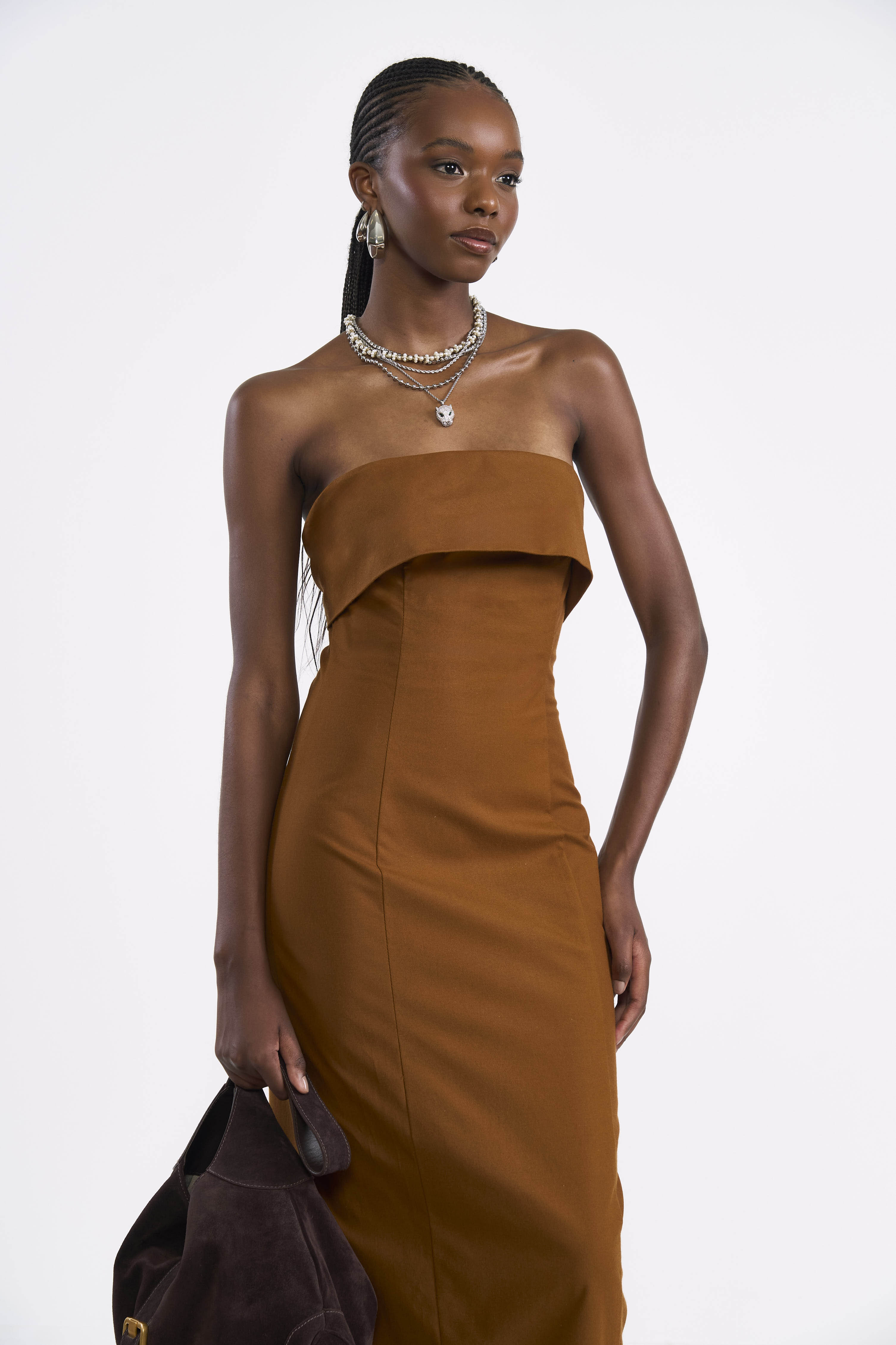VESTIDO COLCCI G MARROM DROME