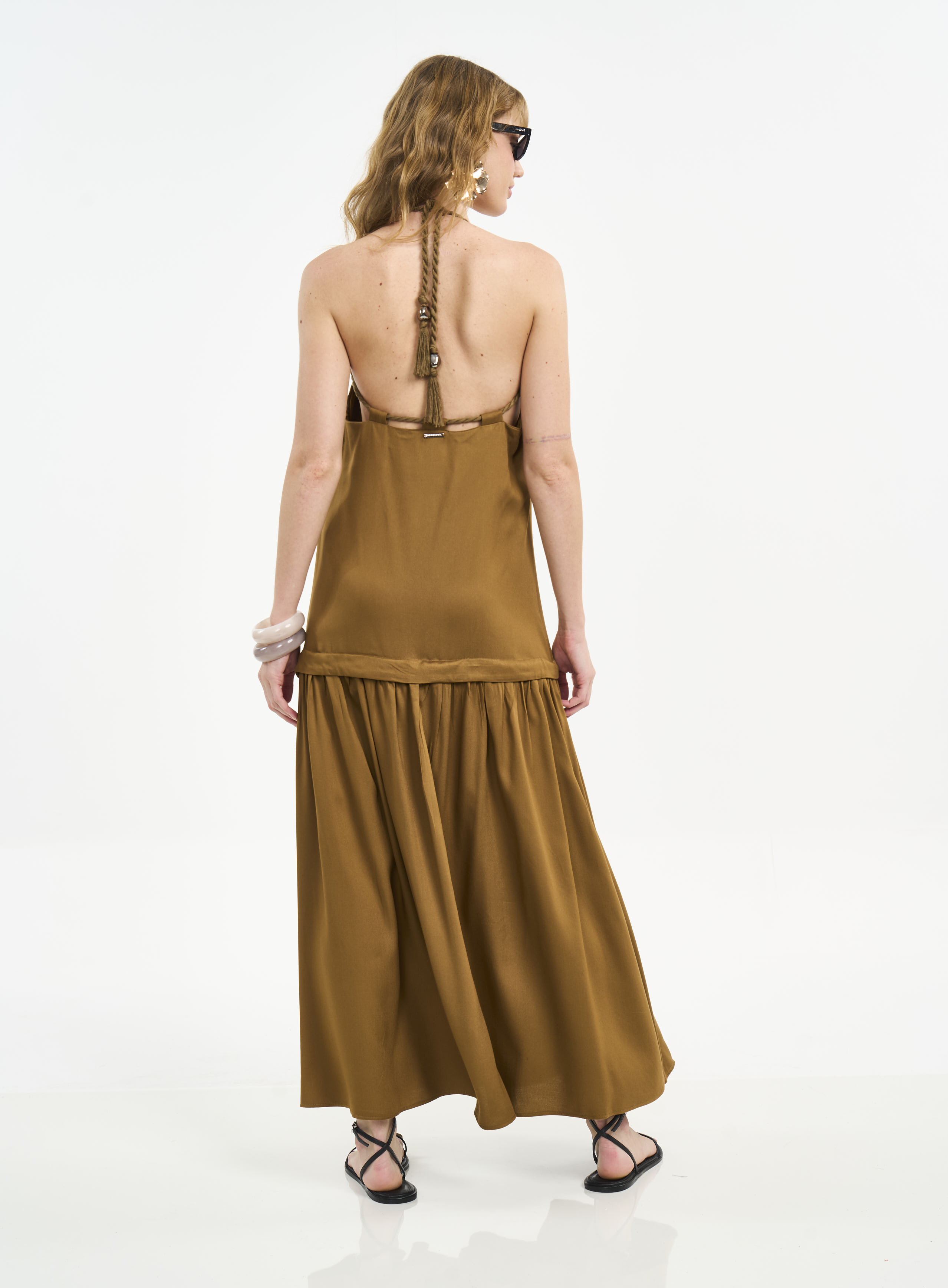 VESTIDO COLCCI P MARROM CUMARU