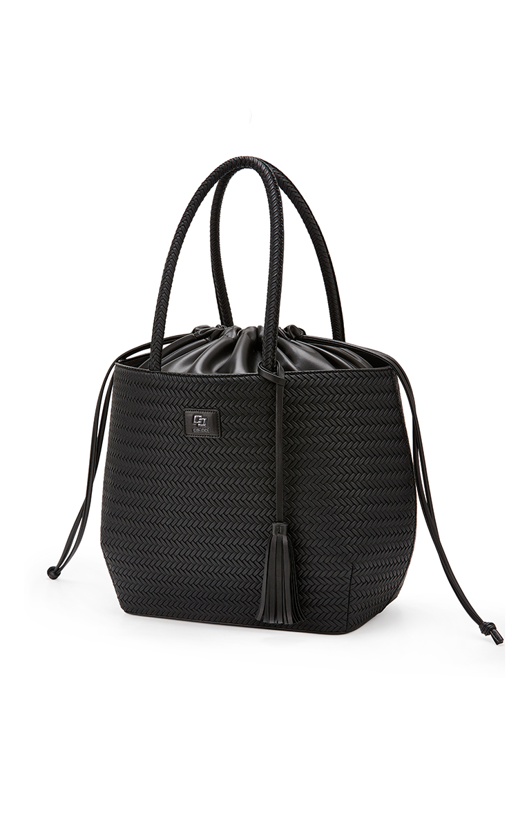 BOLSA COLCCI FEM BUCKET TRESSE U PRETO