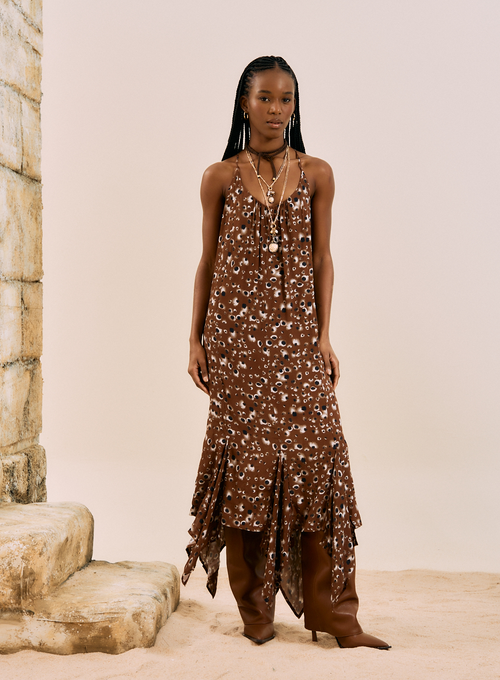 VESTIDO ESTAMPADO GG SOFT CAMOUFLAGE