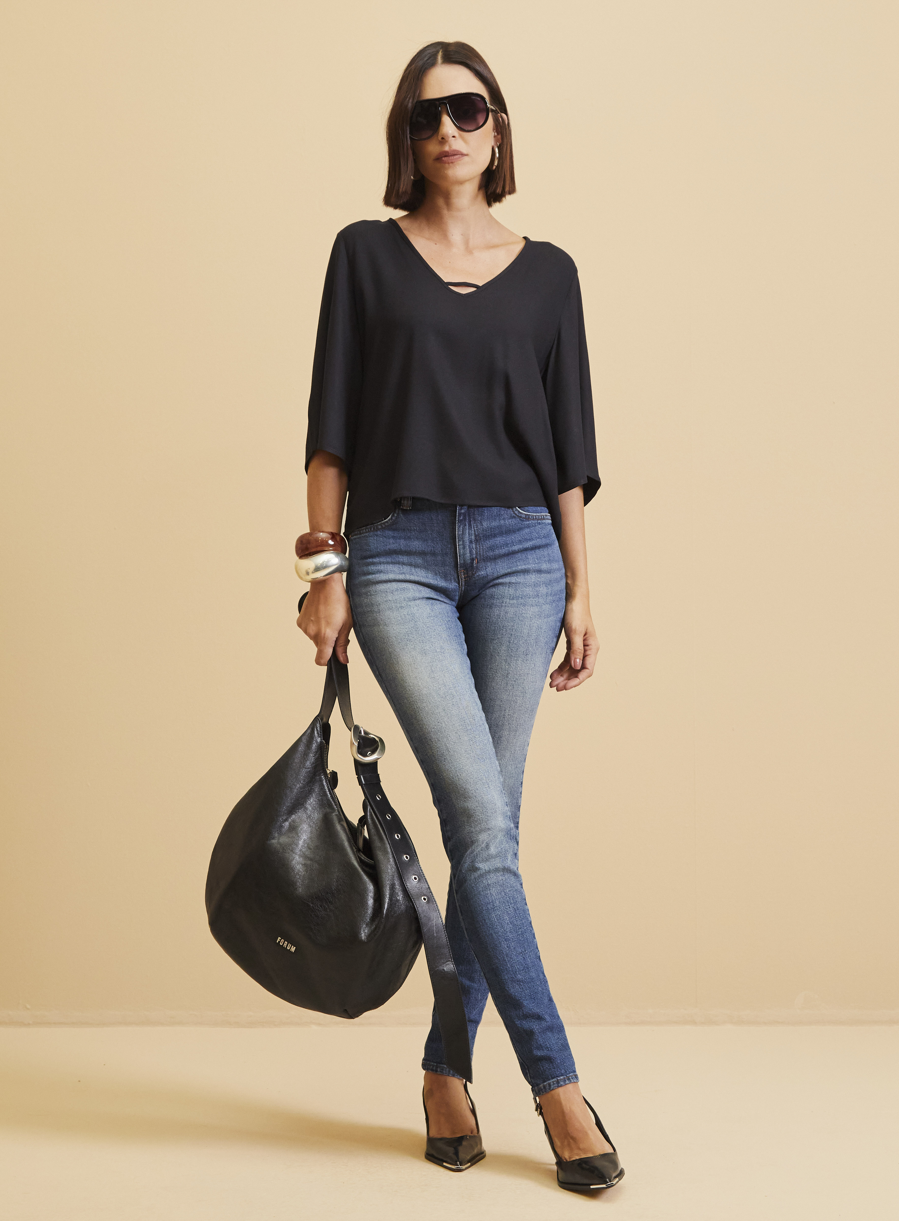 BLUSA FORUM P PRETO
