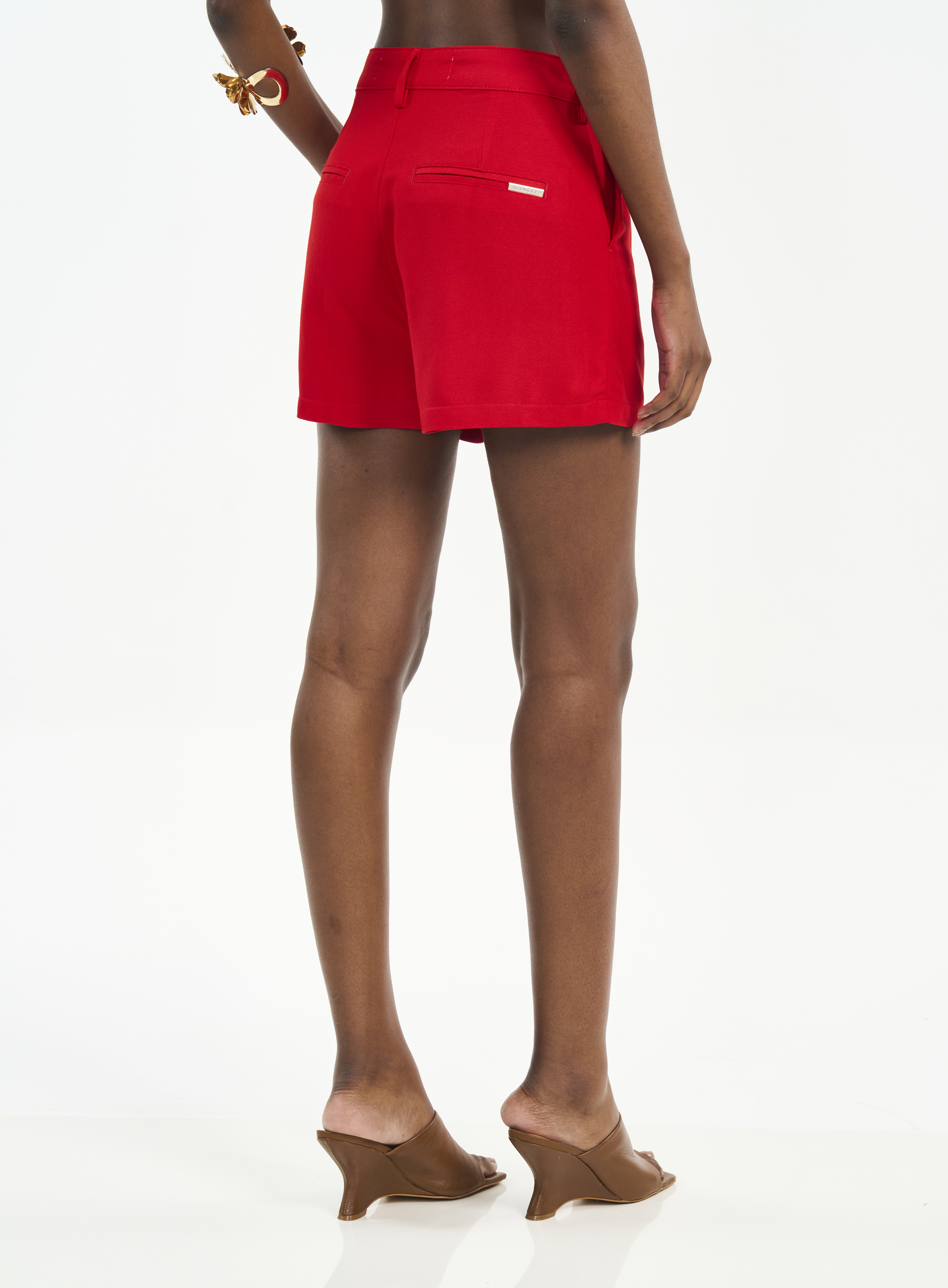 SHORT COLCCI G VERMELHO SPARKL