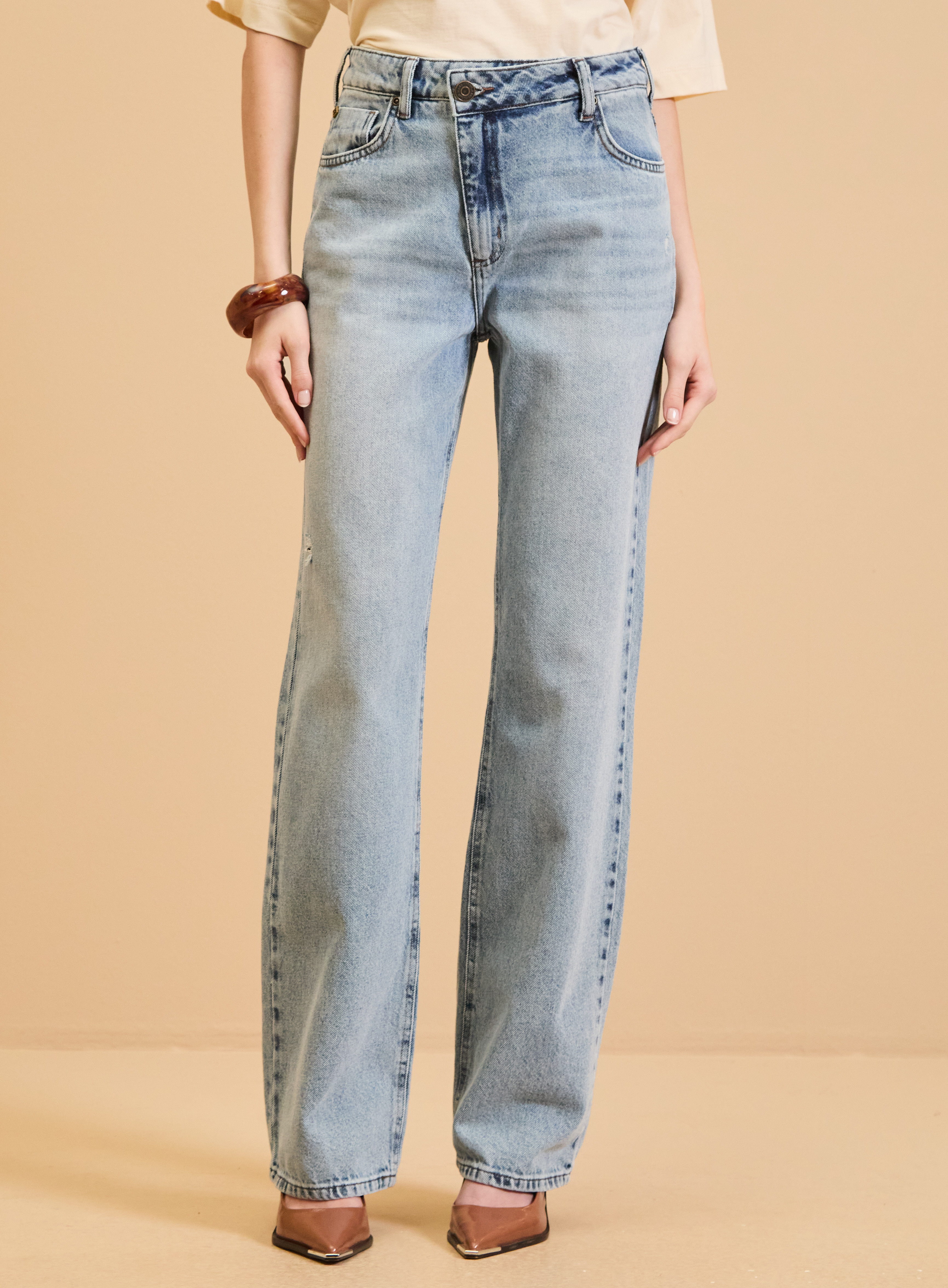 CALÇA JEANS RAQUEL WIDE LEG 36 INDIGO