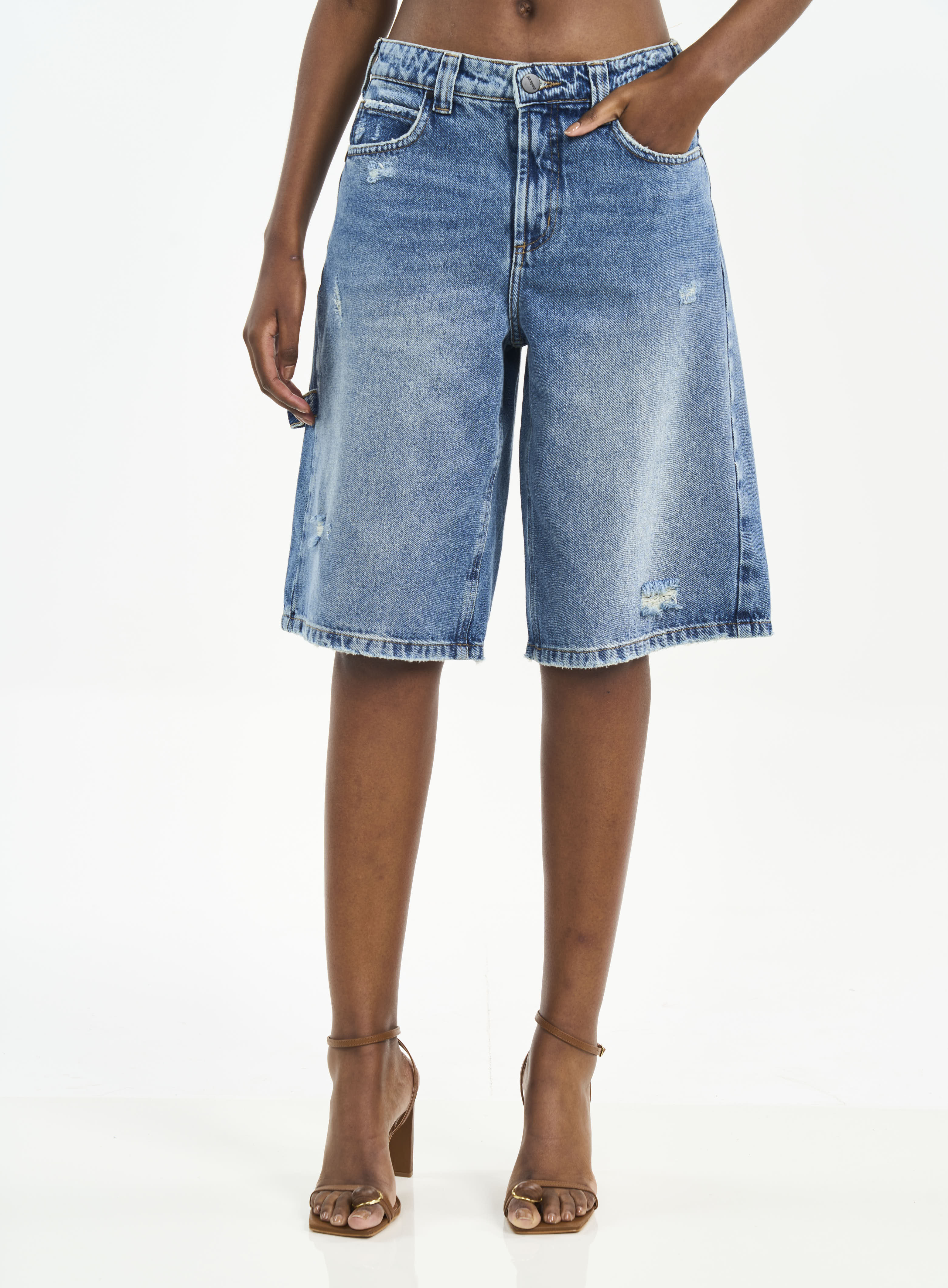 BERMUDA JEANS JADE 38 INDIGO