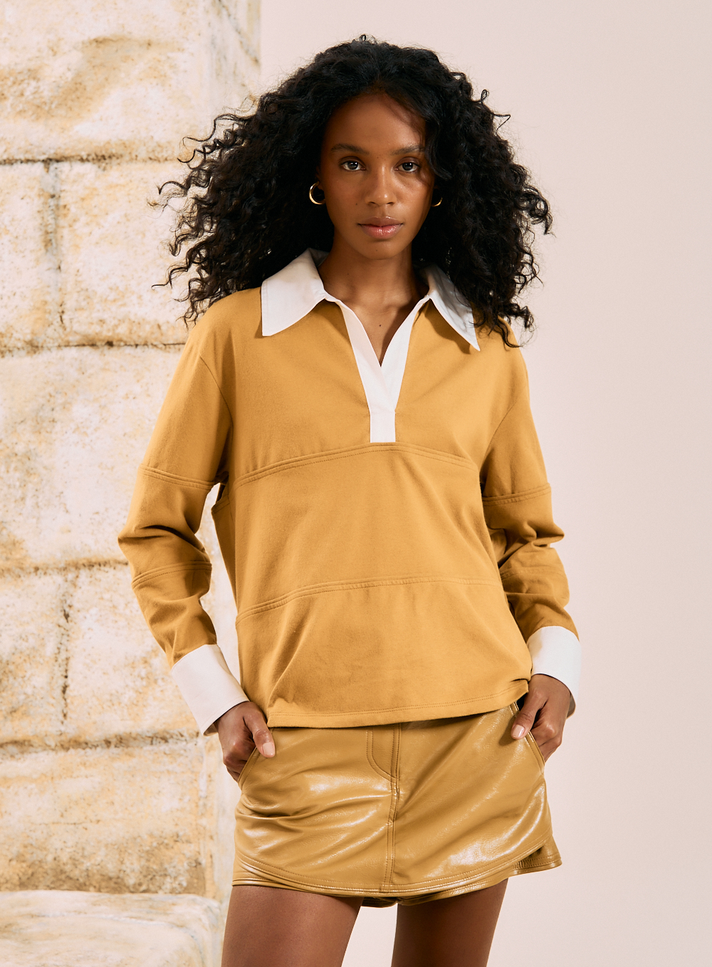 POLO OPEN G AMARELO GOLDEN