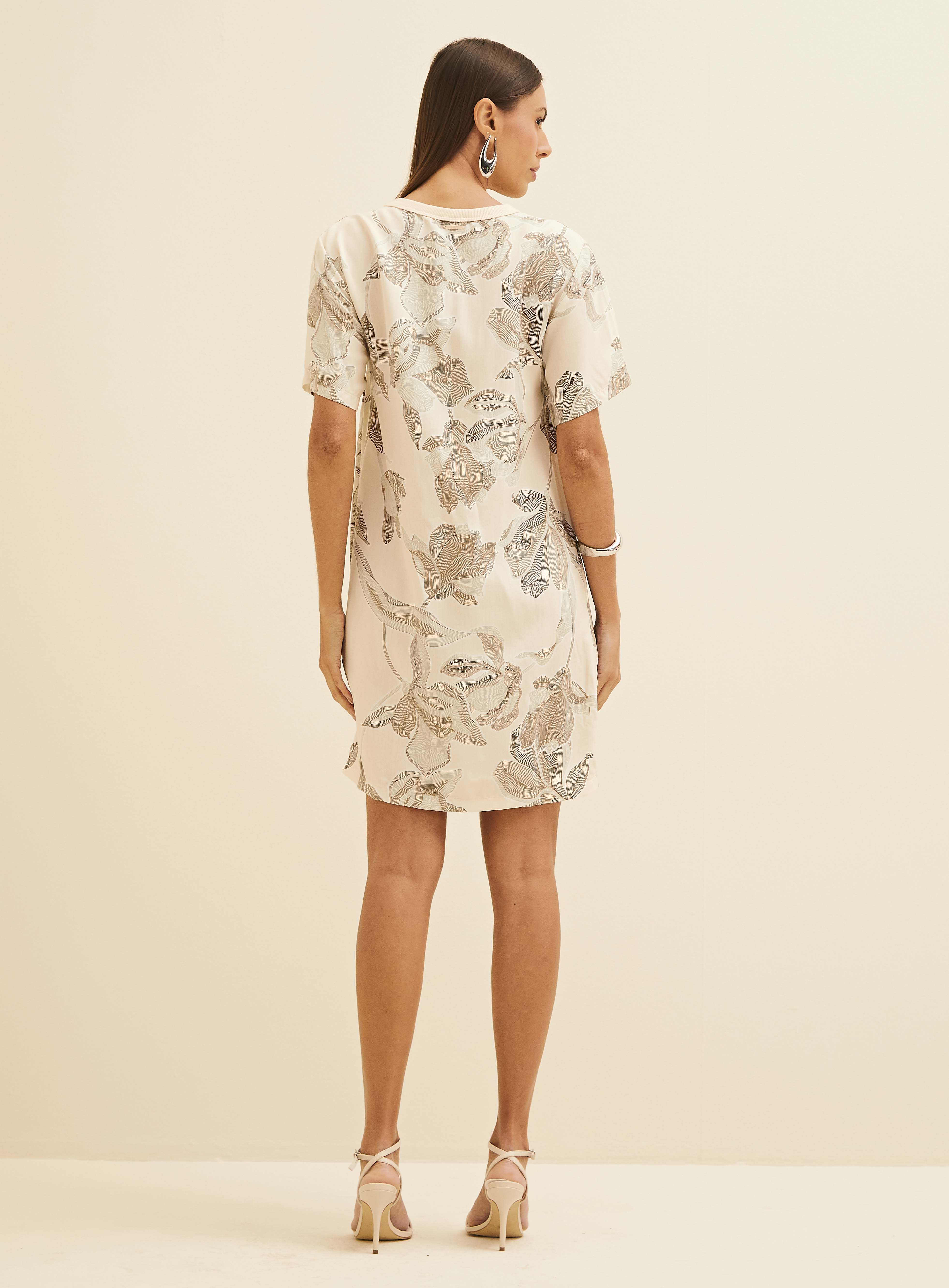 VESTIDO ESTAMPADO PP BOTANICAL LINES