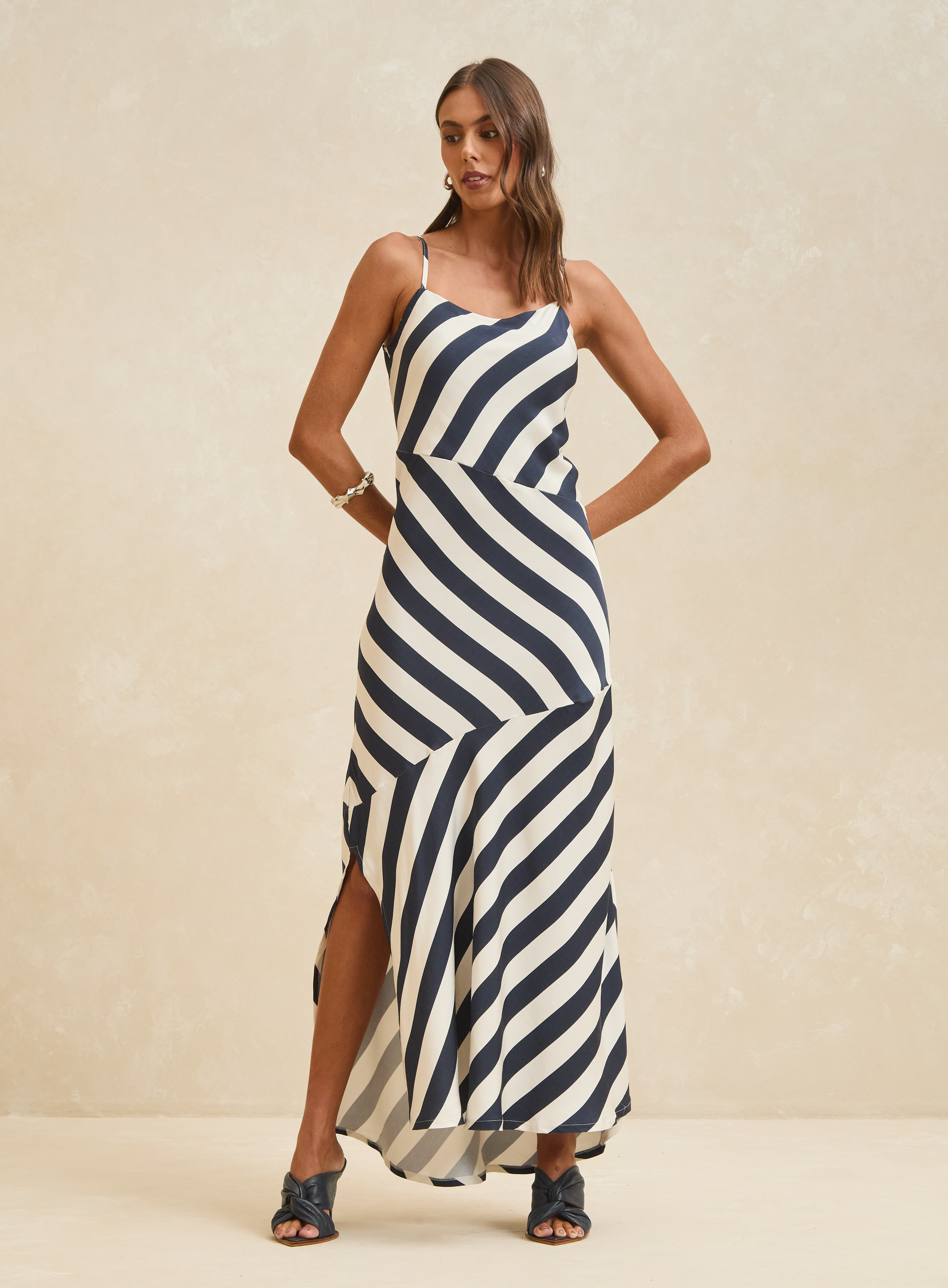 VESTIDO LINHO LISTRADO G LISTRADO