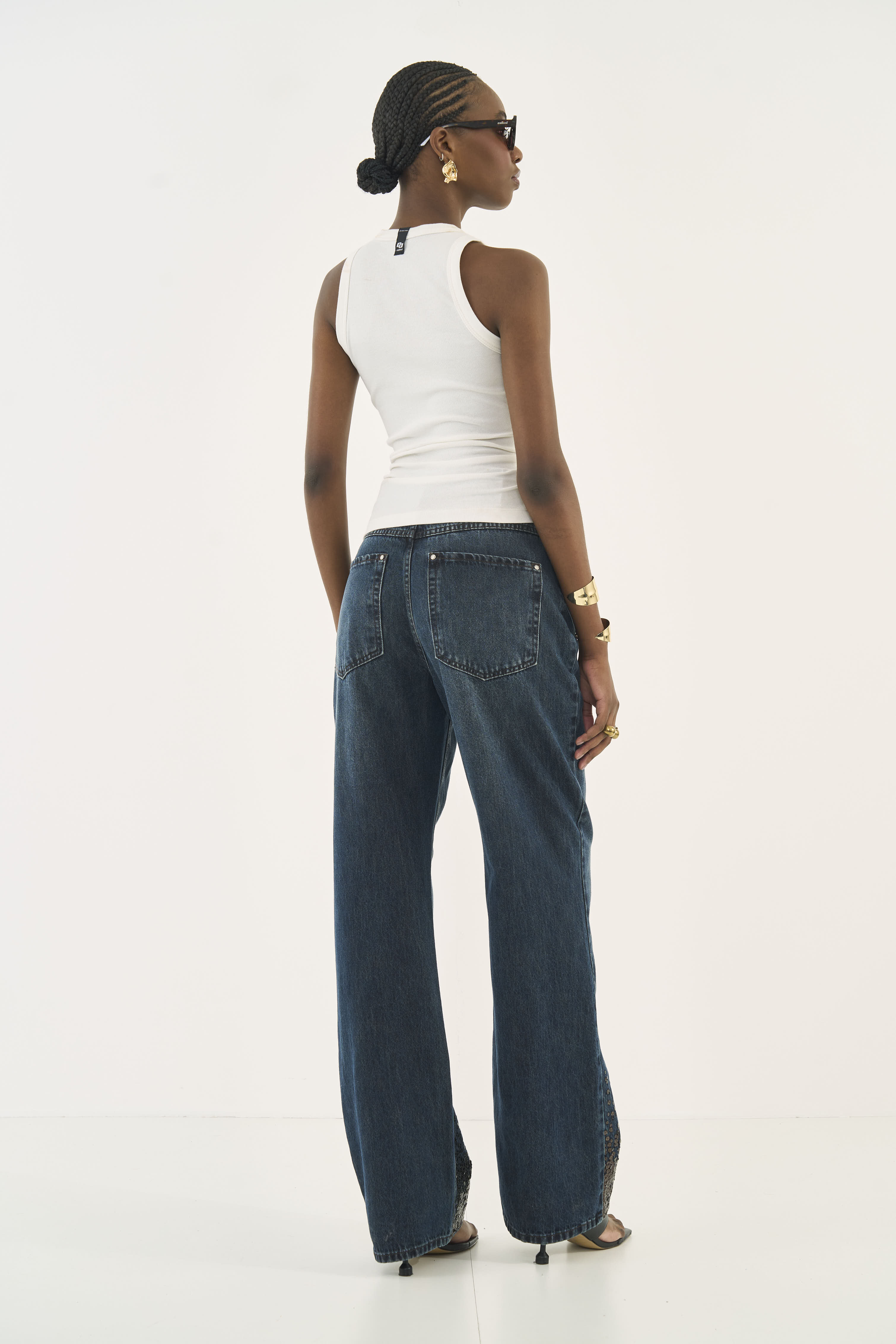 CALÇA JEANS LEONI LOW 36 INDIGO