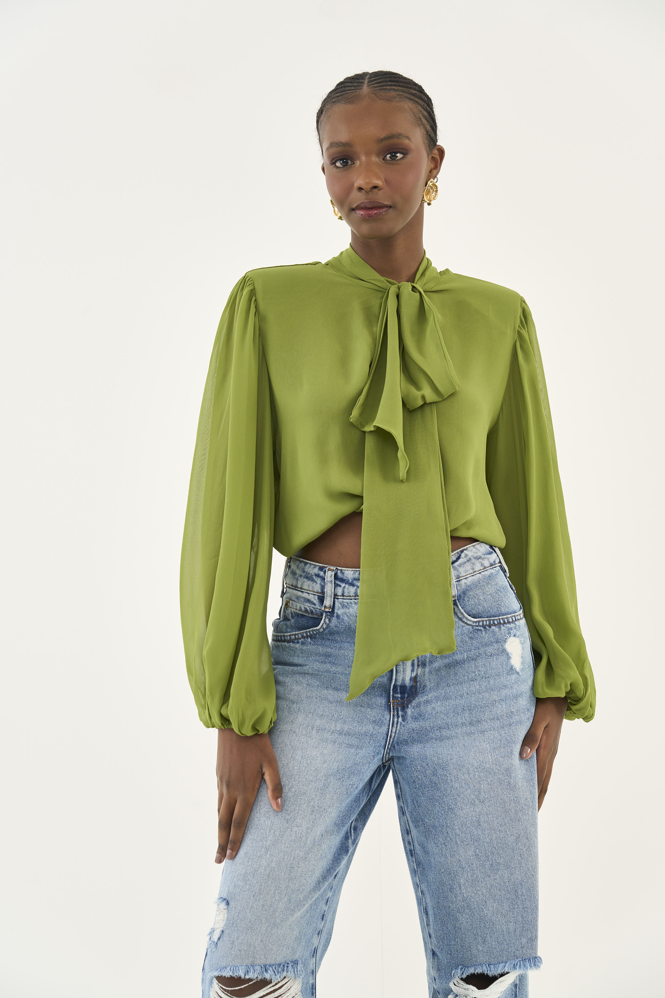 BLUSA COLCCI PP VERDE YUCA