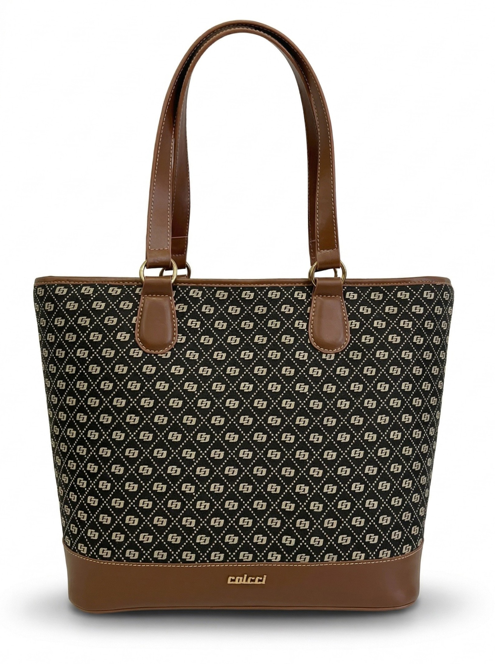BOlSA COLCCI SHOPPING MONOGRAMA DUPLO C U MARROM T