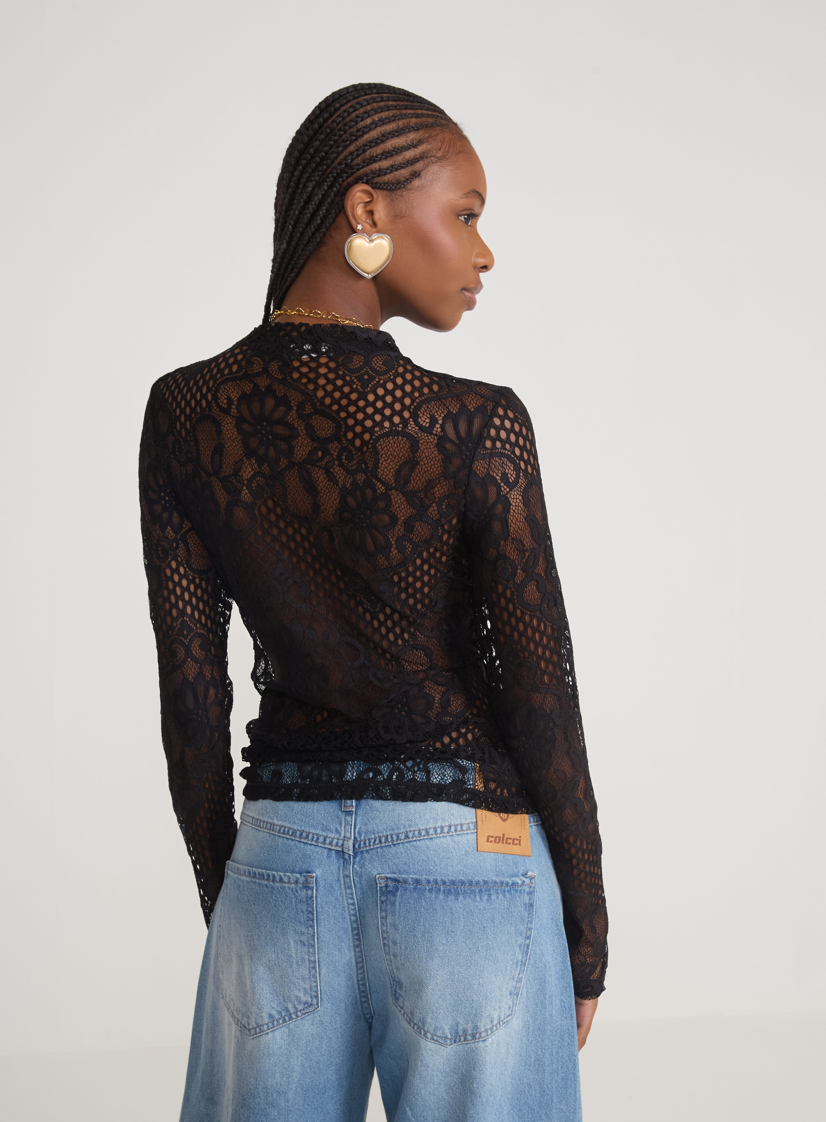 BLUSA RENDA G PRETO