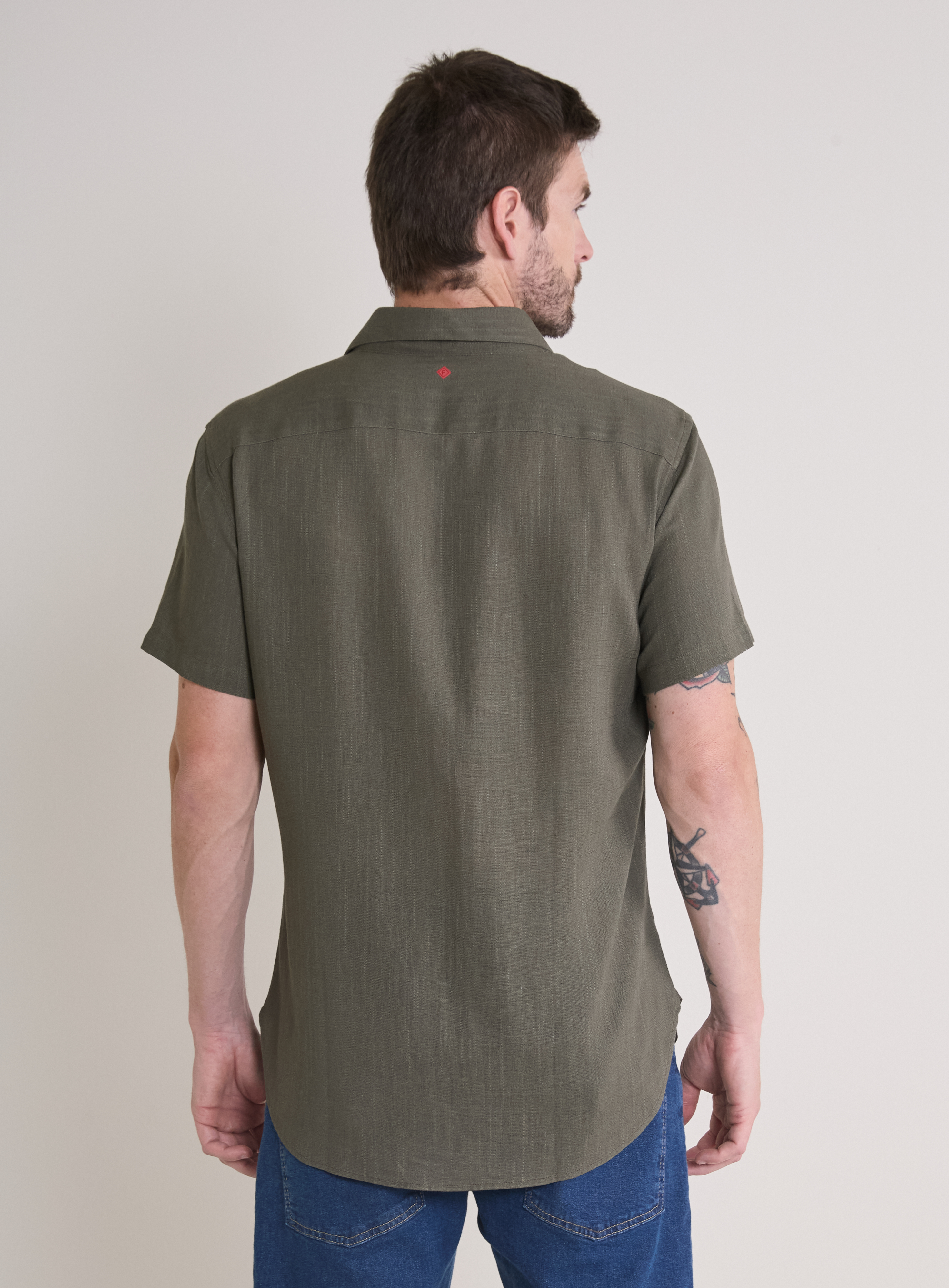 CAMISA LINHO ST BARTHS GG VERDE SAP