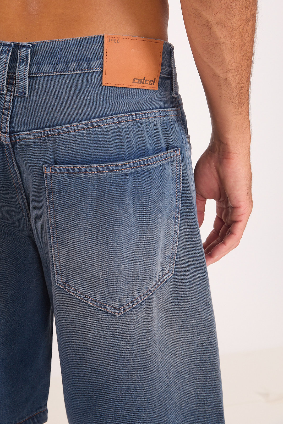 BERMUDA JEANS WORKER 42 INDIGO