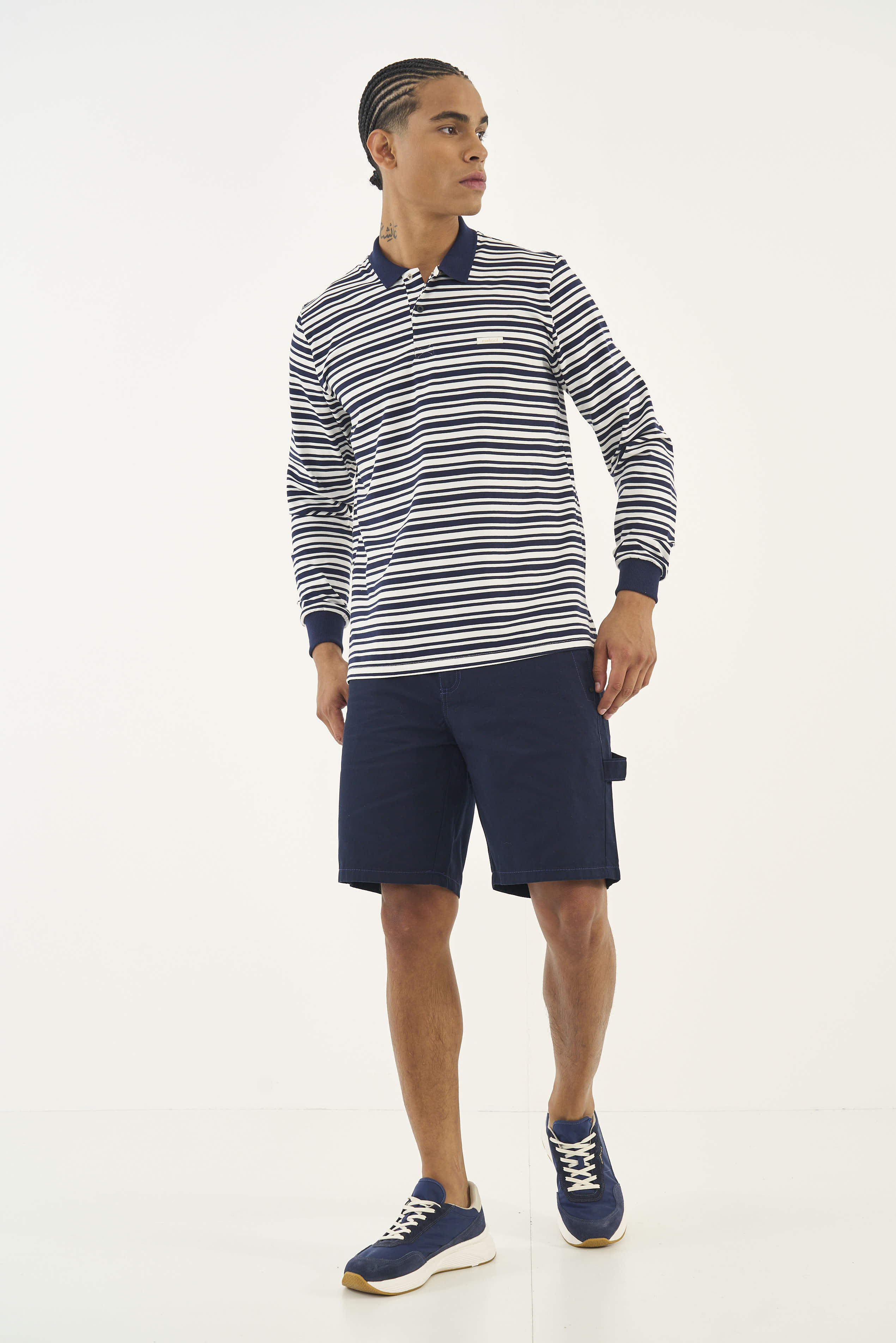 BERMUDA SARJA COMFORT 40 AZUL DARKNESS