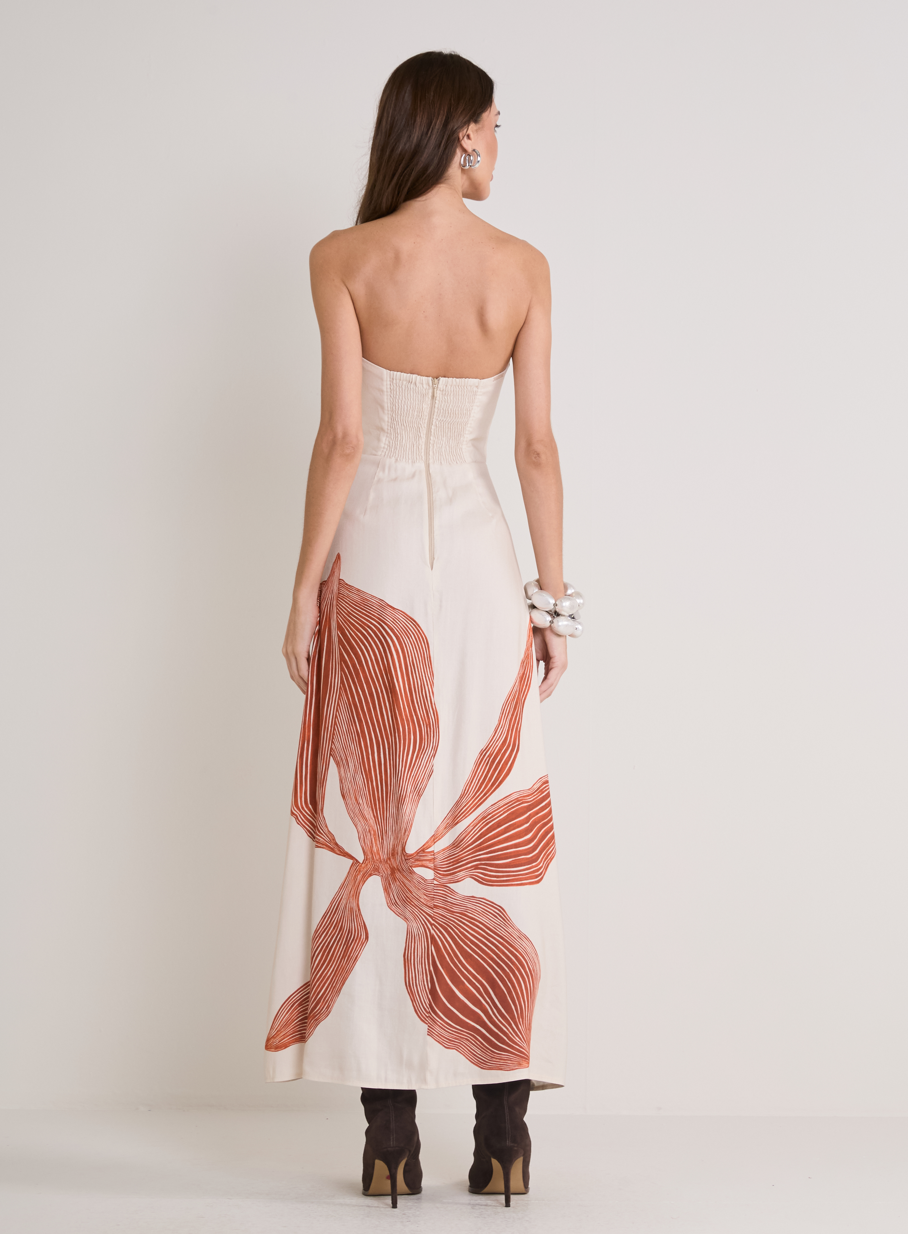 VESTIDO LINHO ESTAMPADO P LOTUS