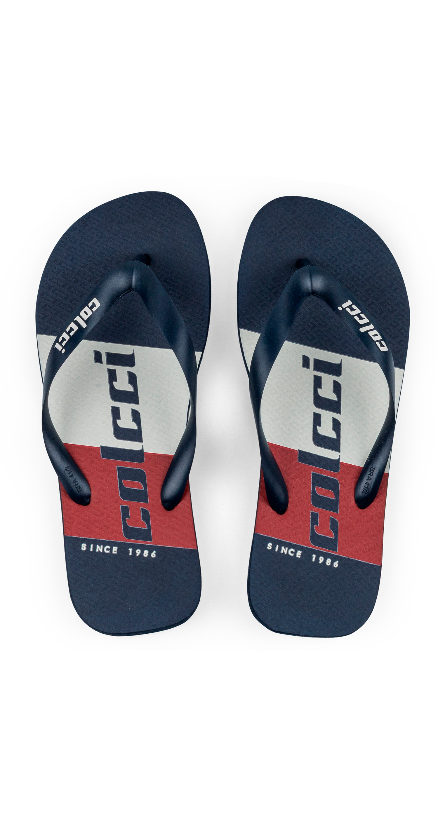 CHINELO MASCULINO TRICOLOR COLCCI 37-38 AZUL DARKN