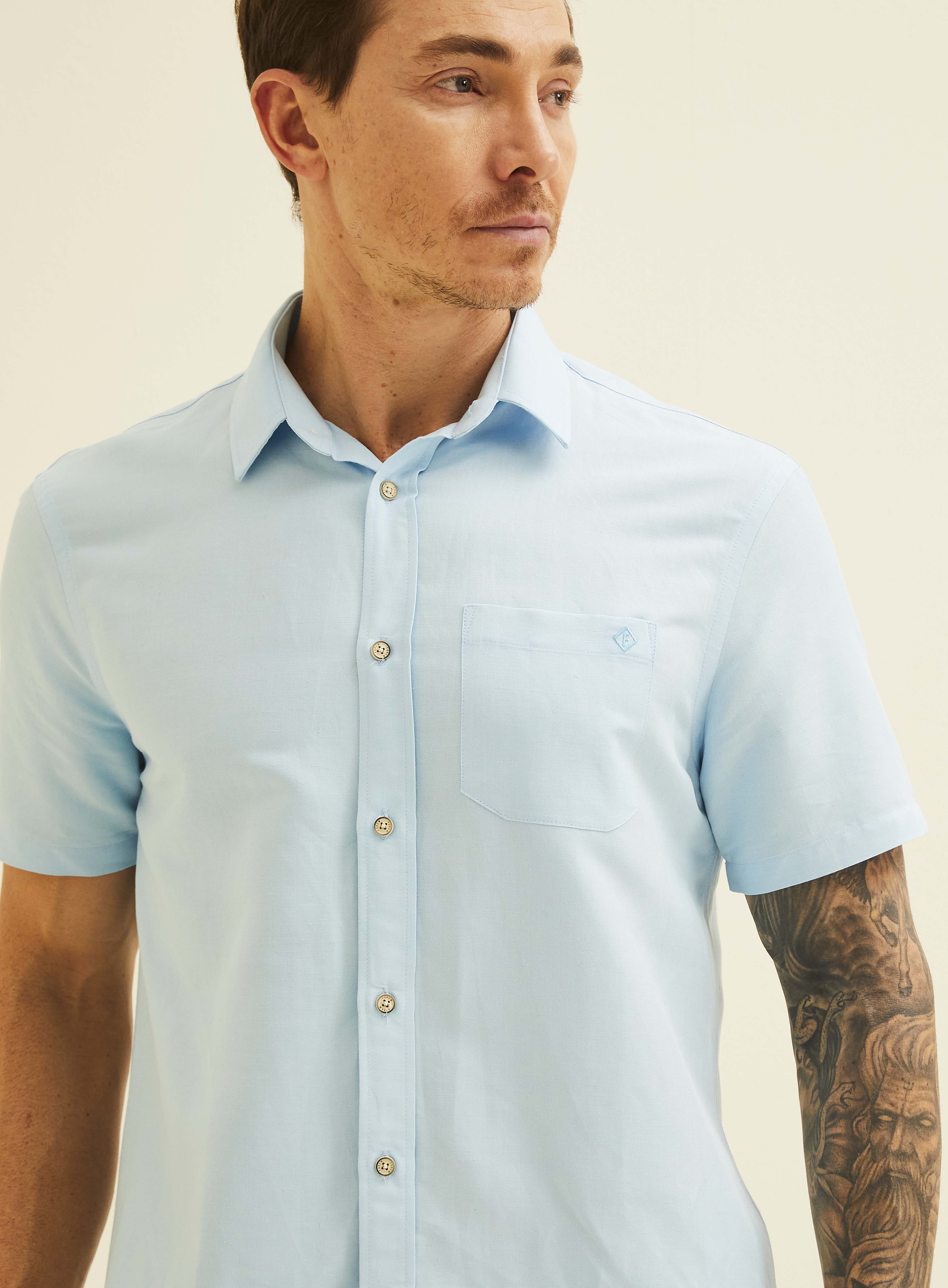 CAMISA LINHO RELAX M AMARELO CORNISH