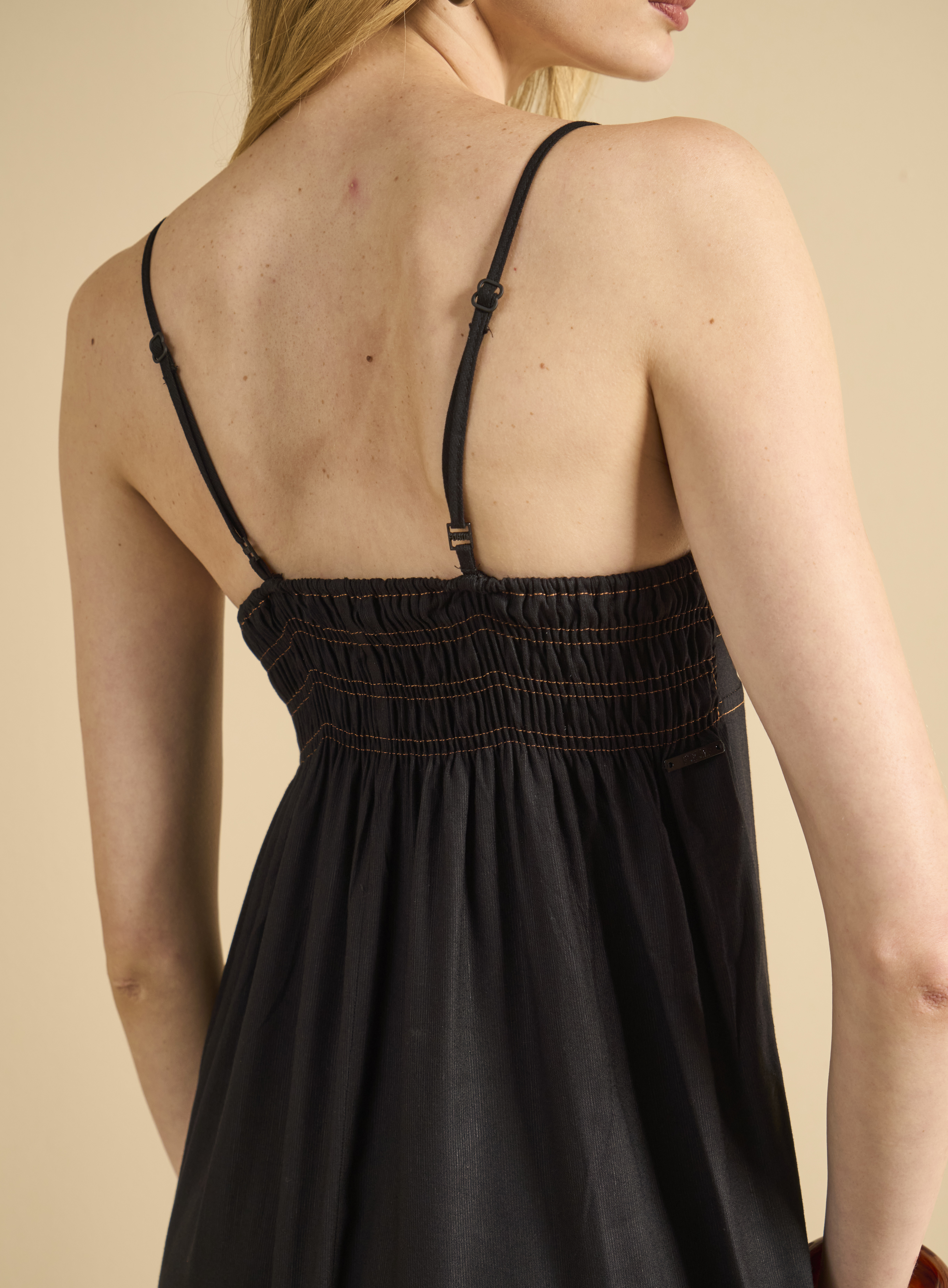 VESTIDO LINHO PP PRETO