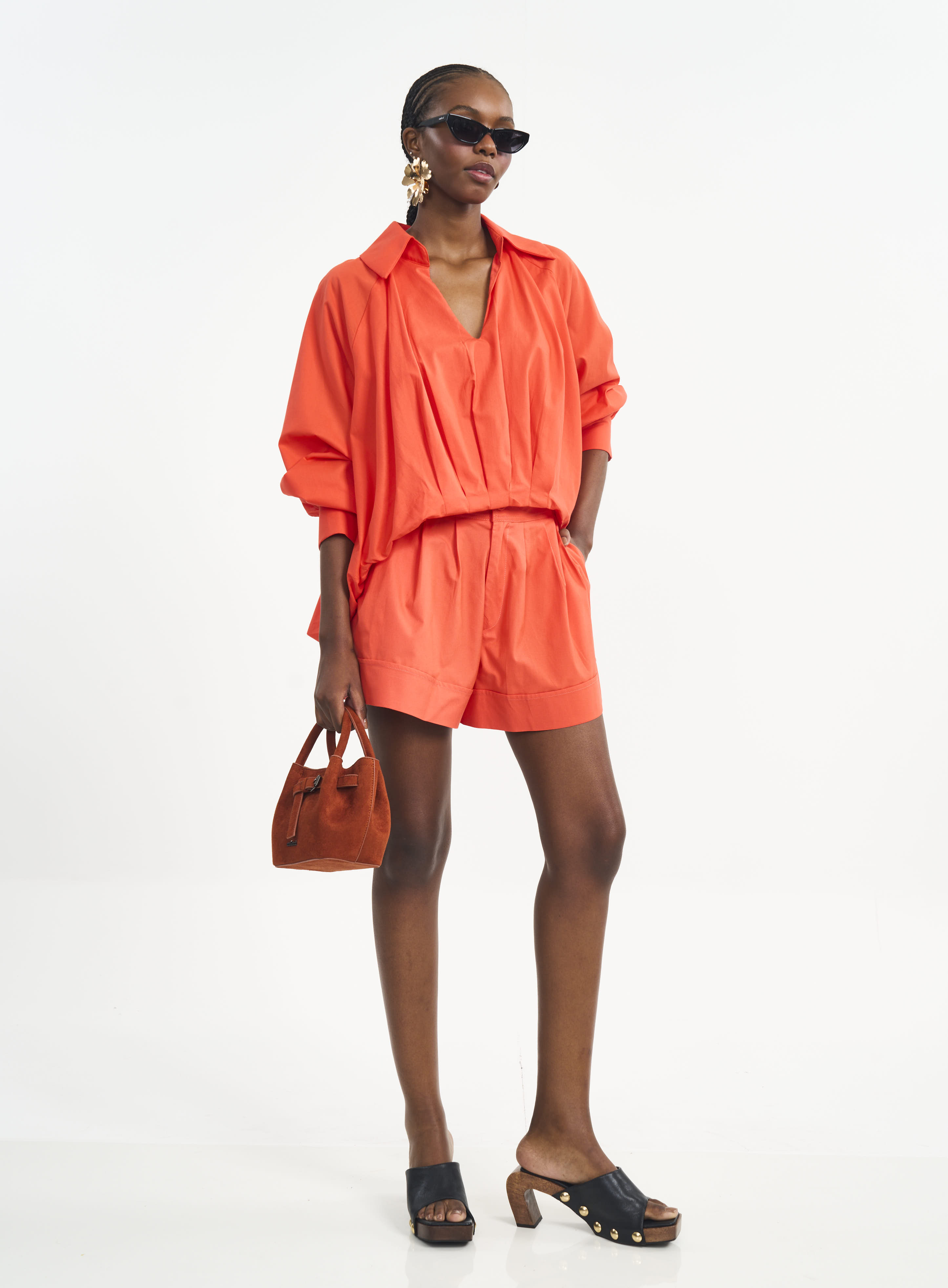 SHORT COLCCI M LARANJA UCELLO