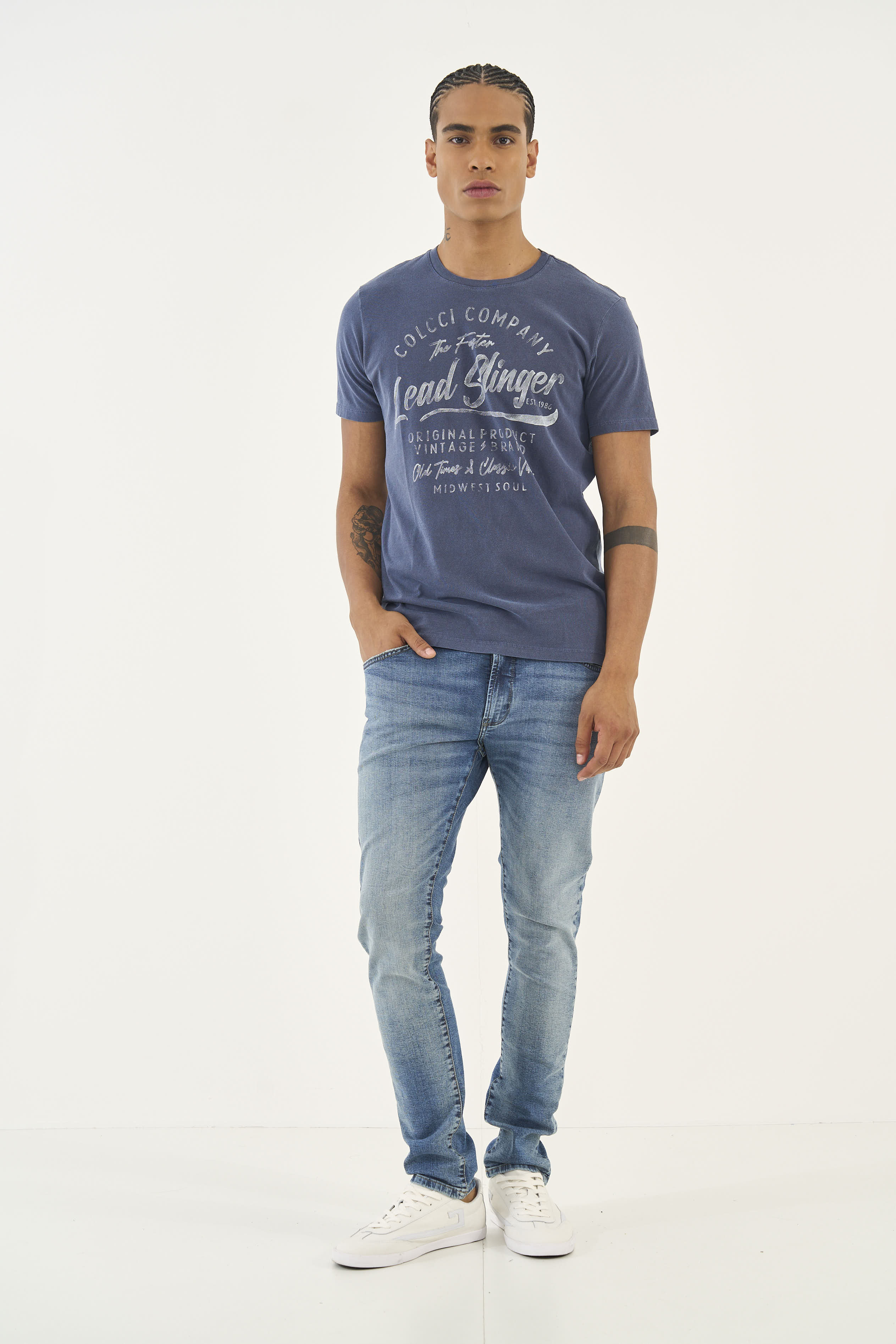 CAMISETA COLCCI G AZUL LIFE