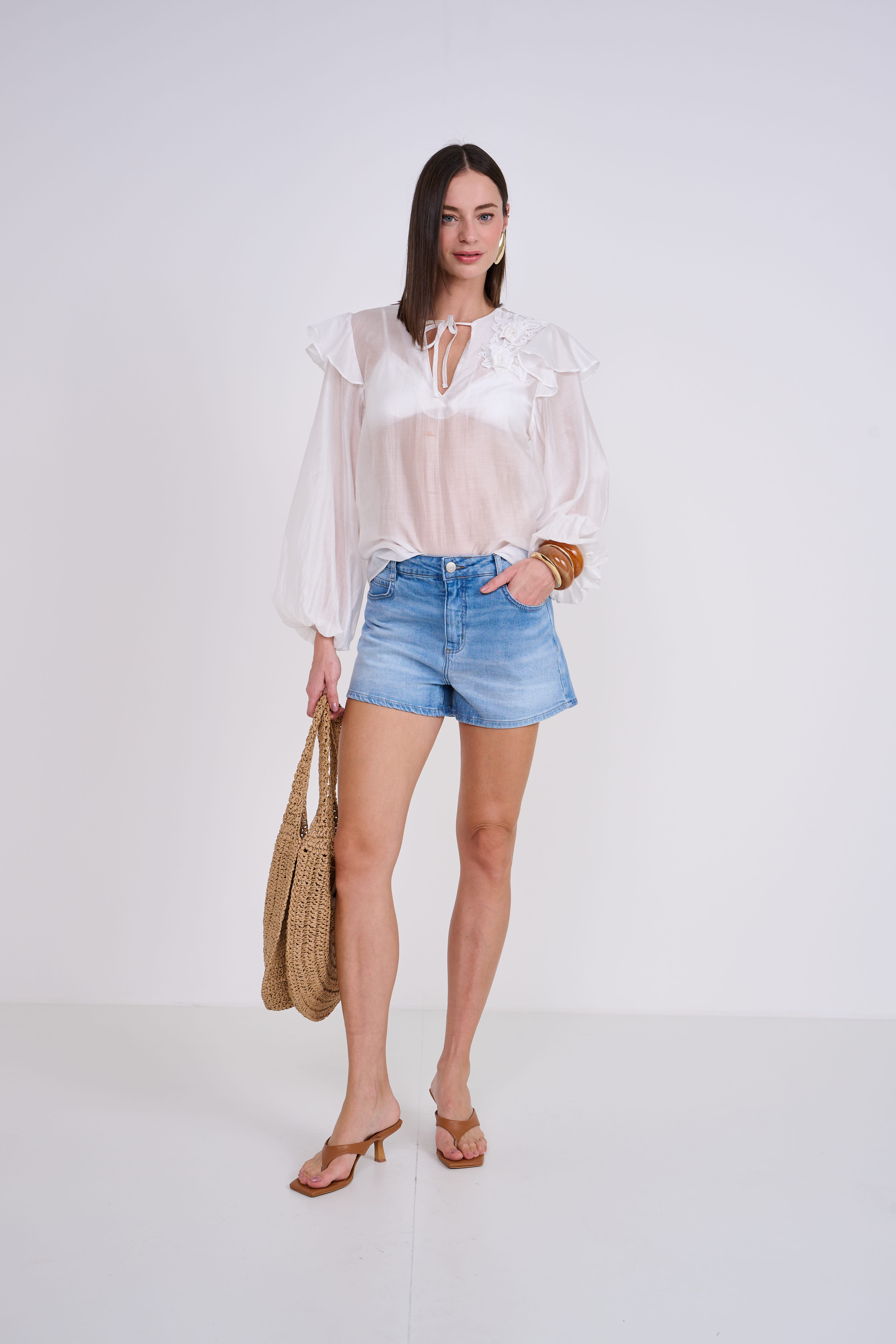 SHORT JEANS JADE 36 INDIGO