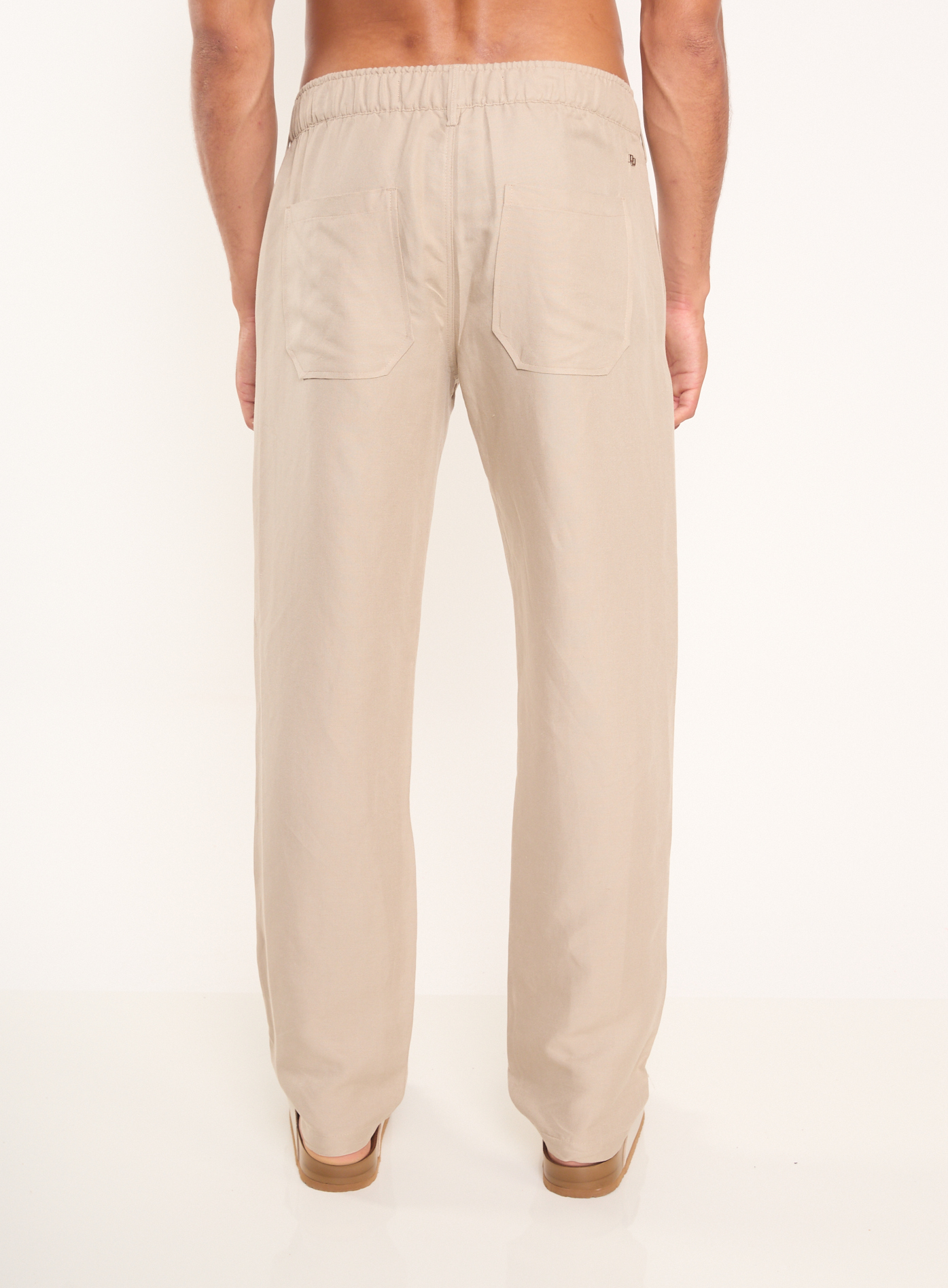 CALÇA LINHO G BEGE BISQUET