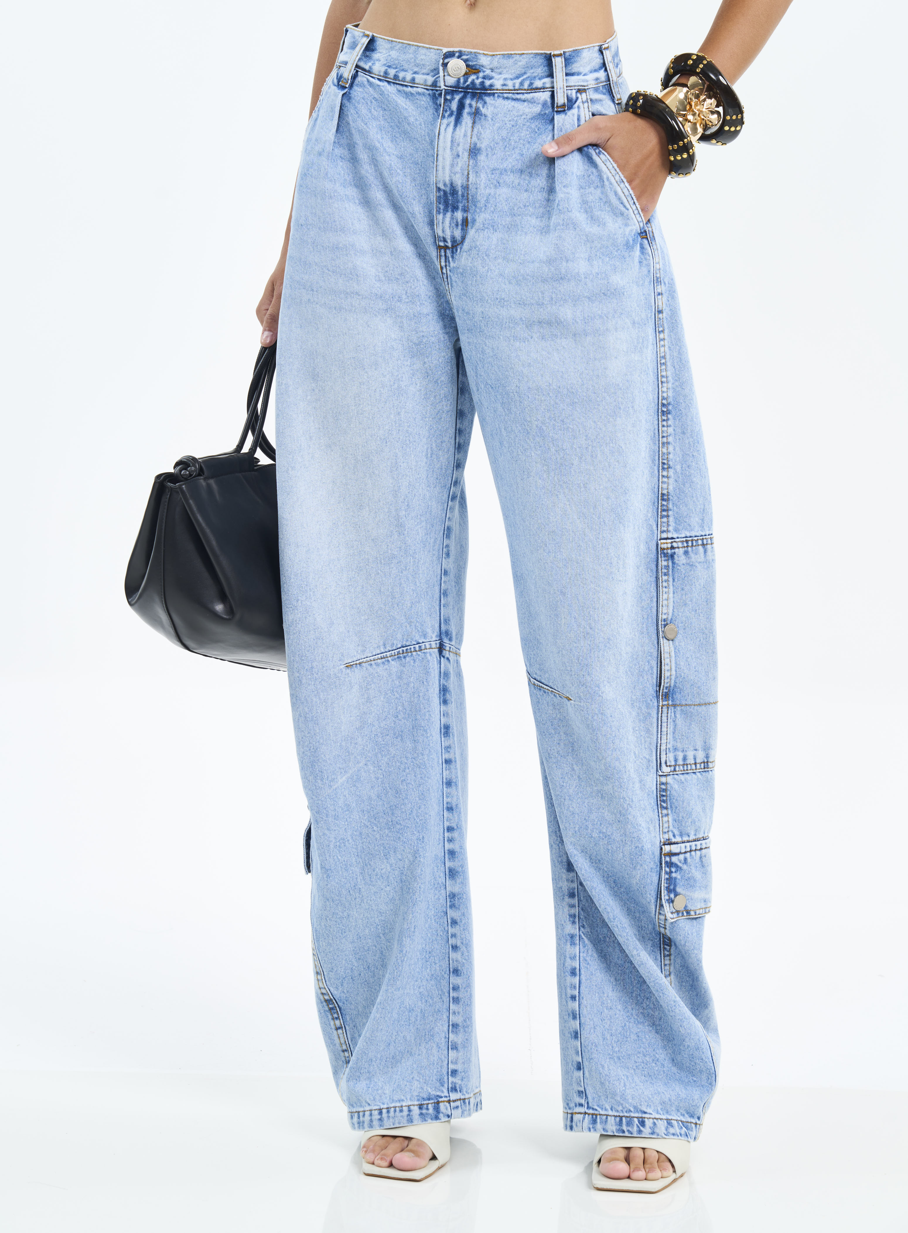 CALÇA JEANS LEONI LOW 36 INDIGO
