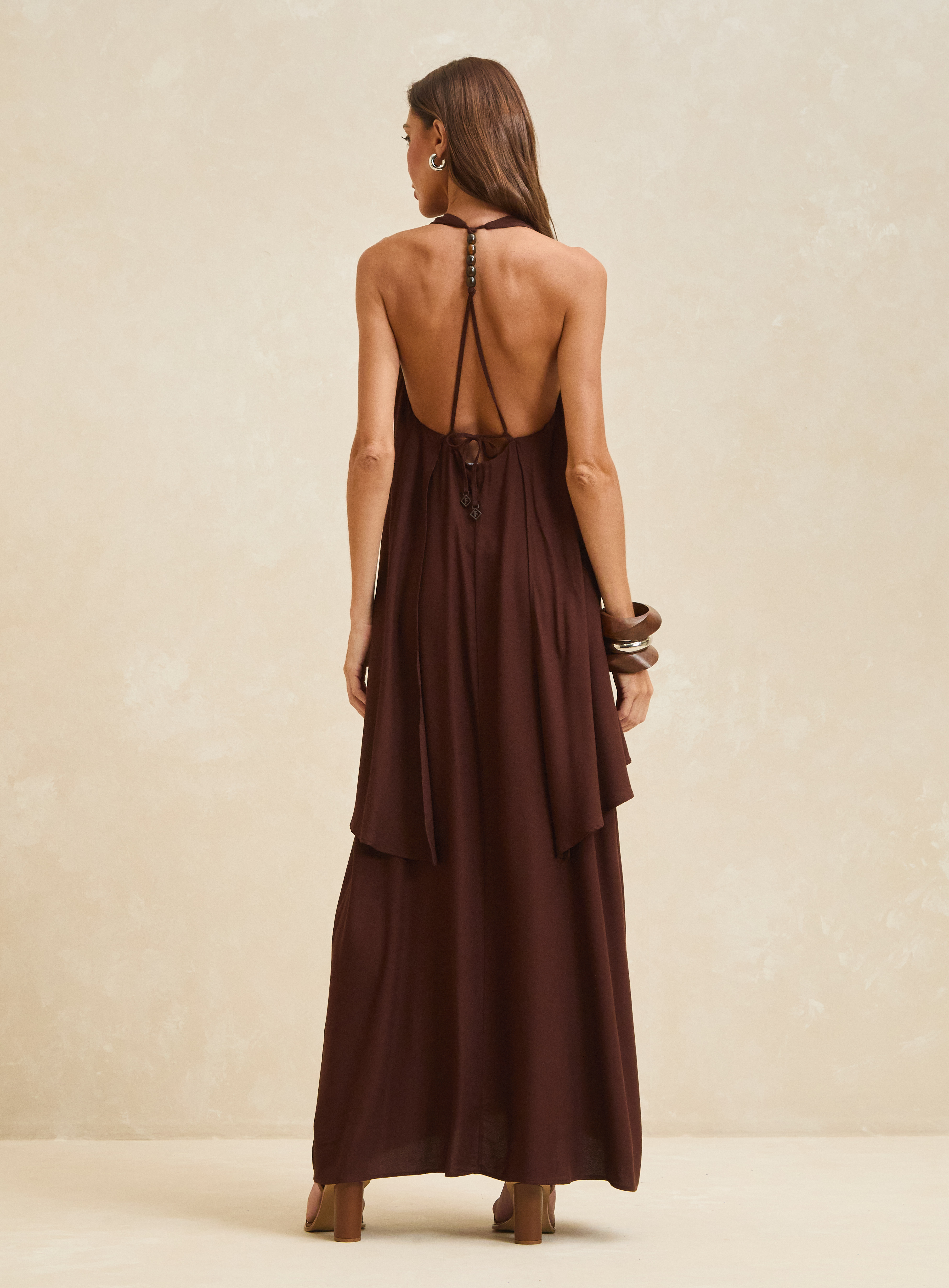 VESTIDO FORUM M MARROM CUMIN