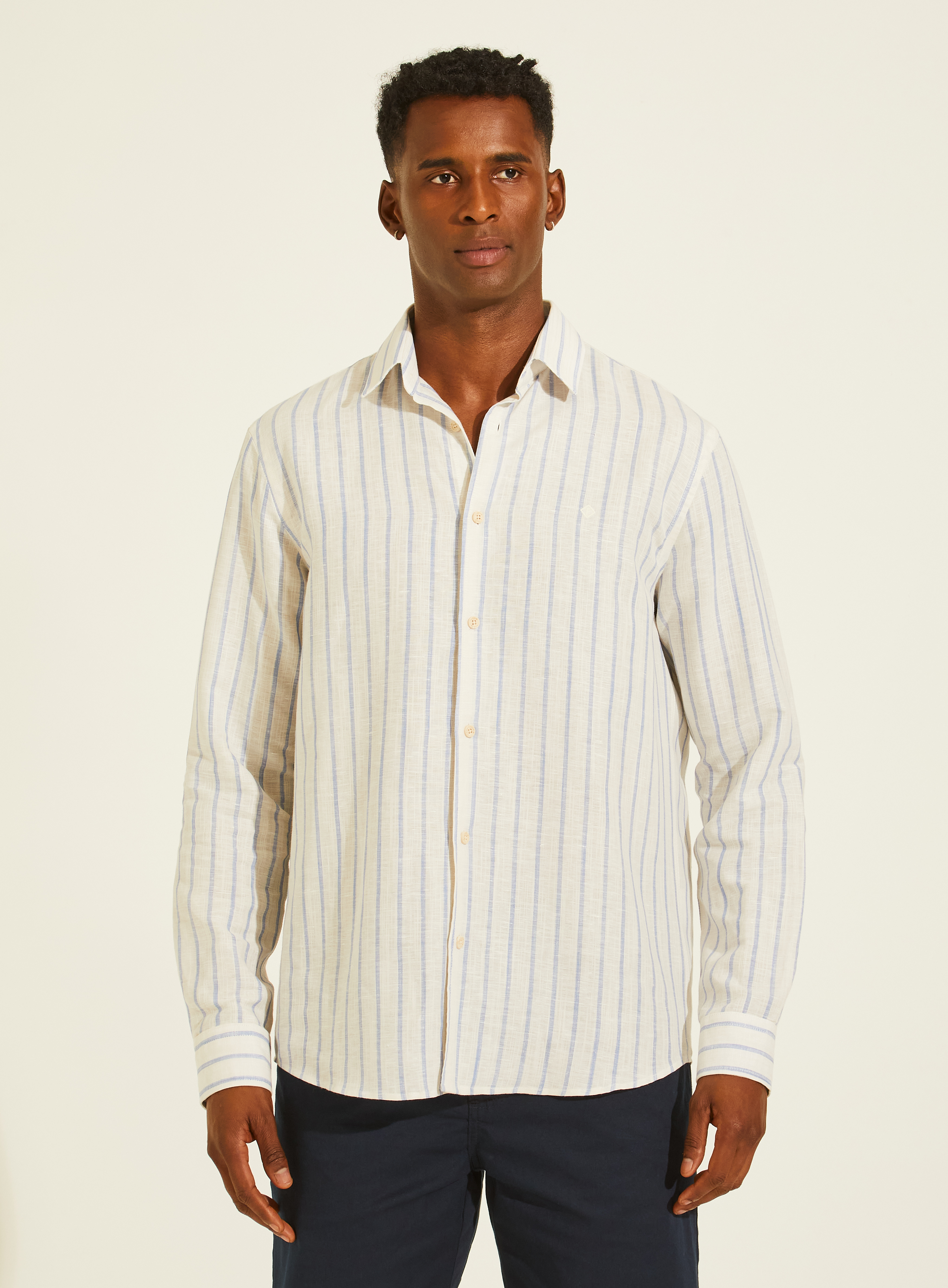 CAMISA LINHO LSTRADA RELAX GG LISTRADO