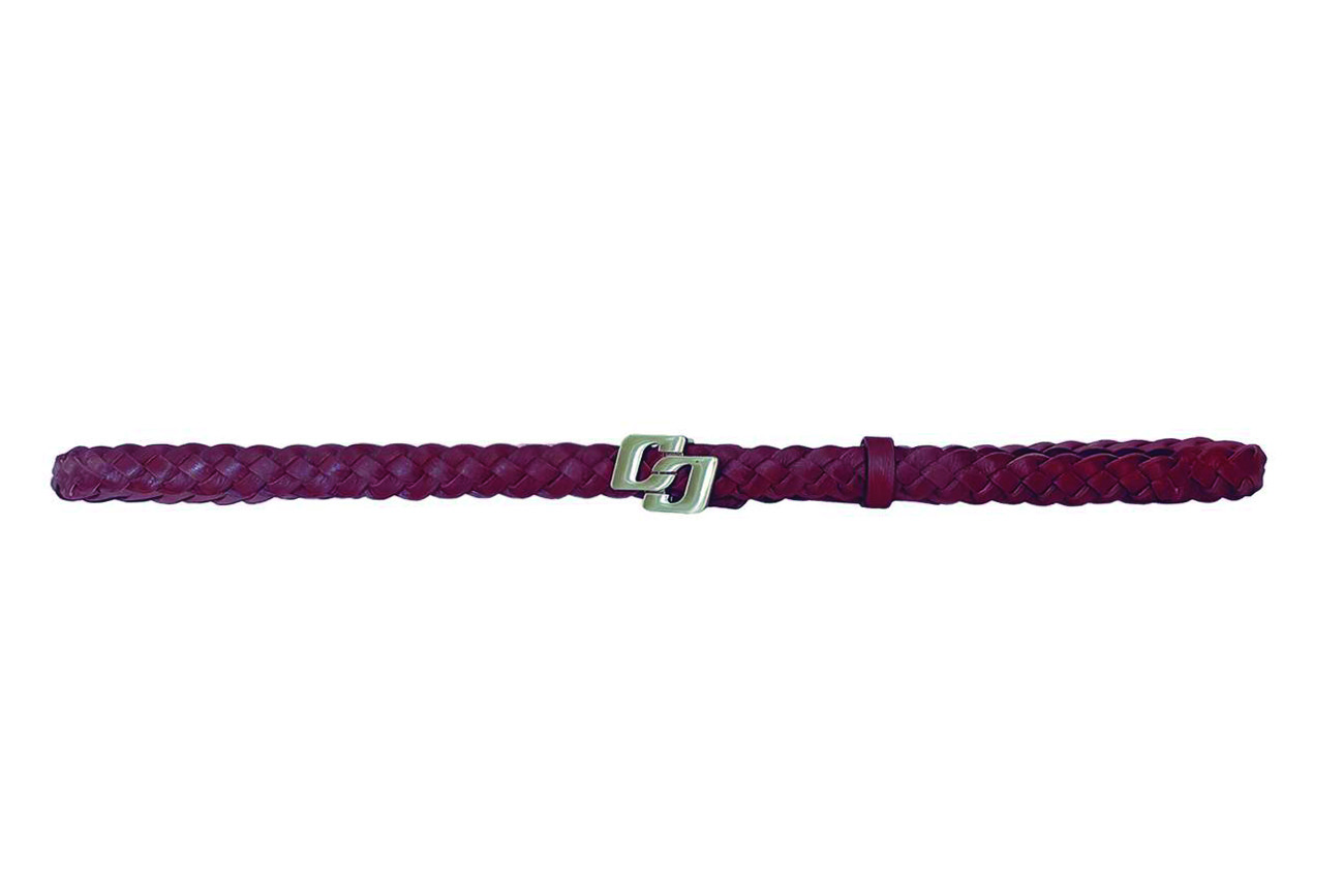 CINTO COLCCI FEM  DUP C TRANÇA GRAF 80 MARROM CARV