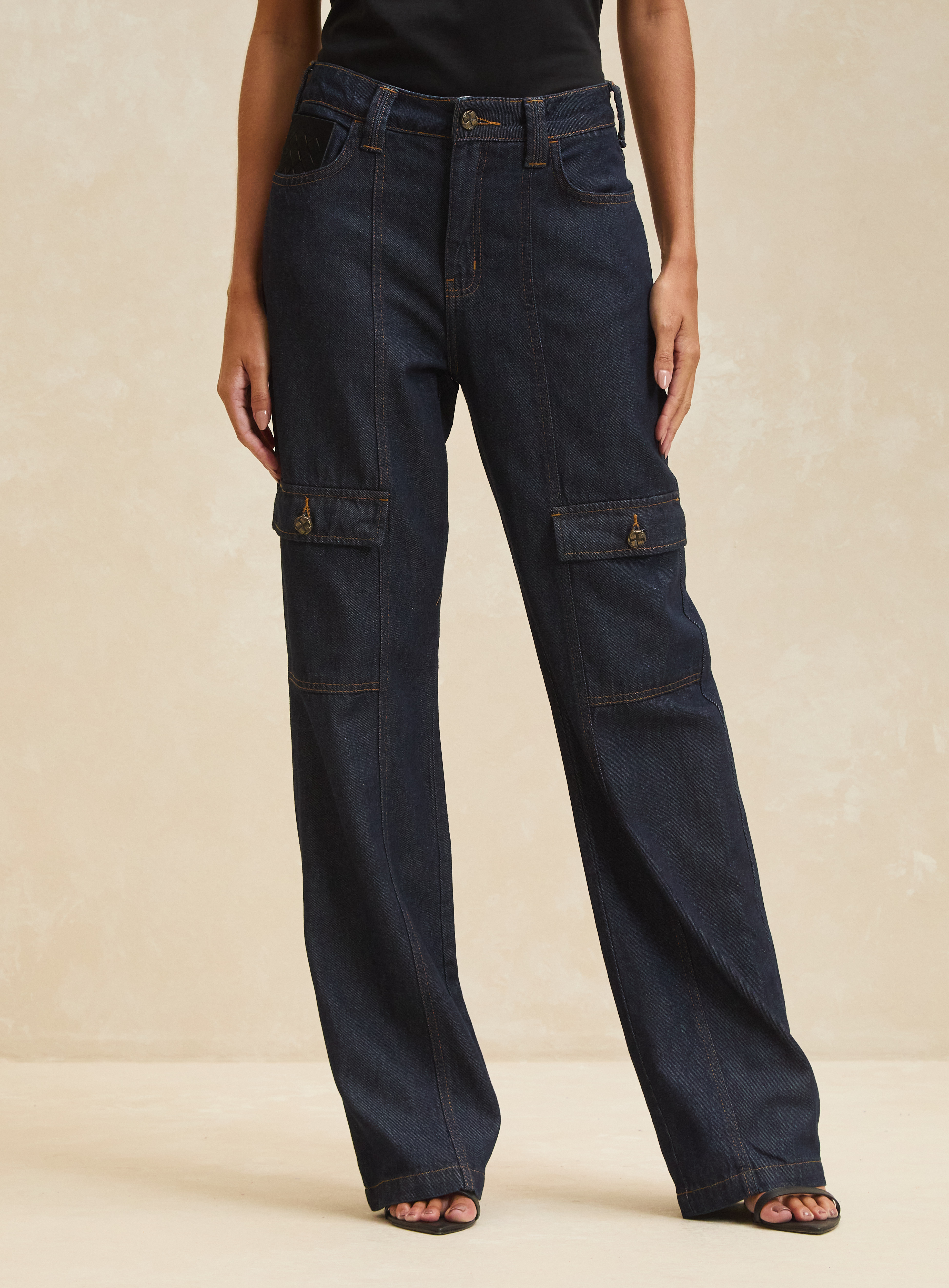 CALÇA JEANS RAQUEL WIDE LEG 36 INDIGO