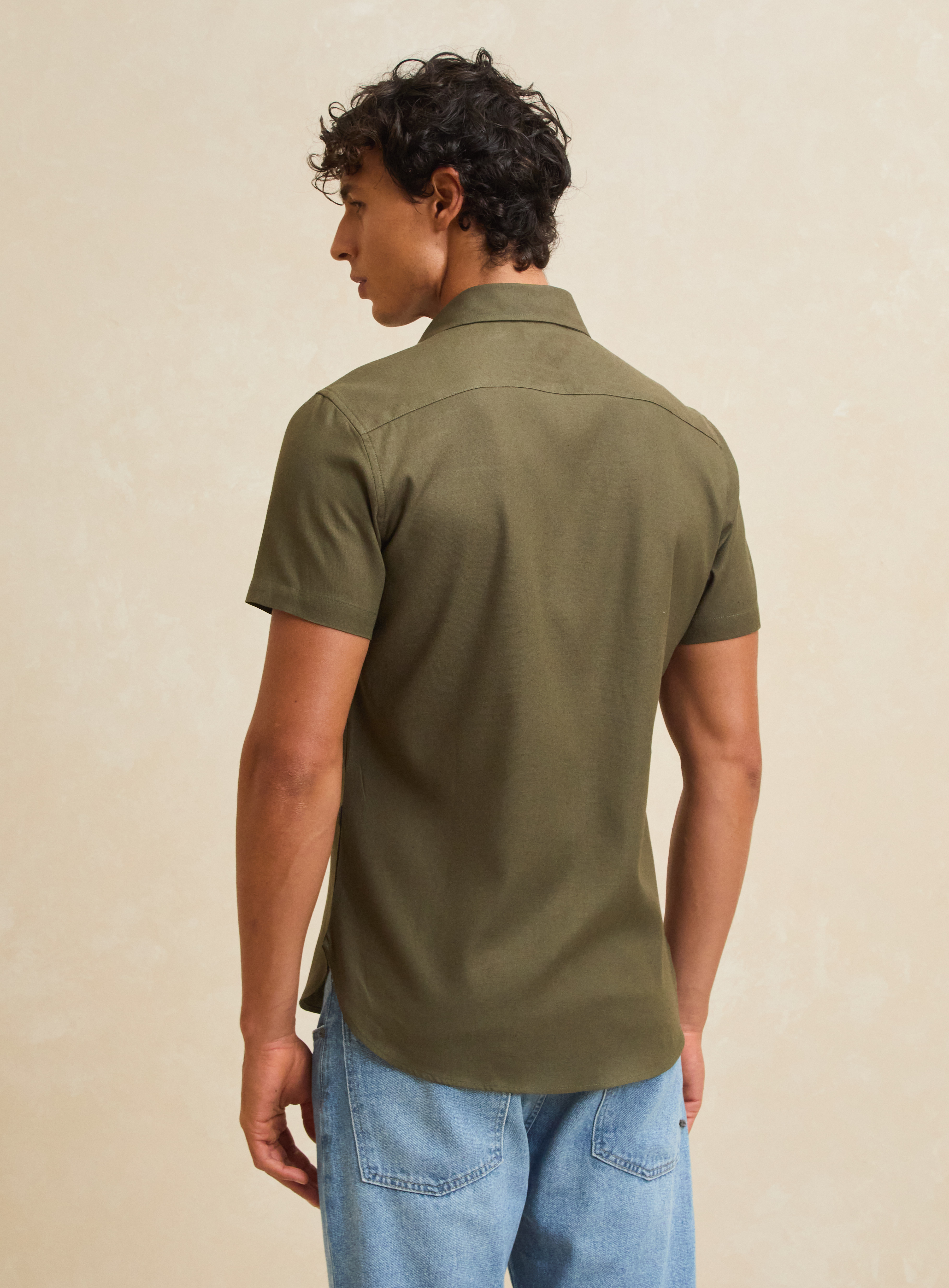 CAMISA LINHO ST BARTHS GG VERDE TARMAC