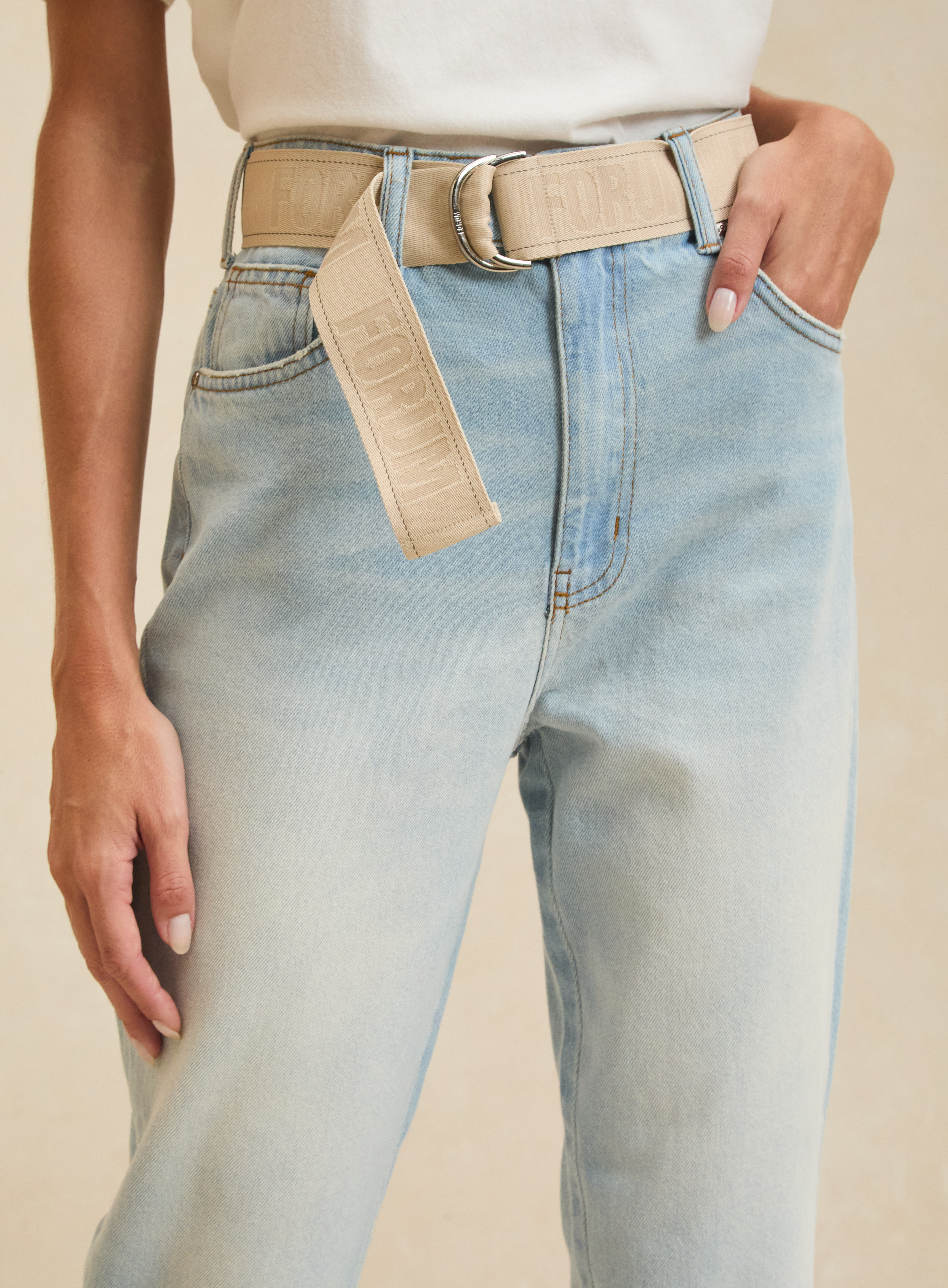 CALÇA JEANS LOLA COM CINTO 36 INDIGO