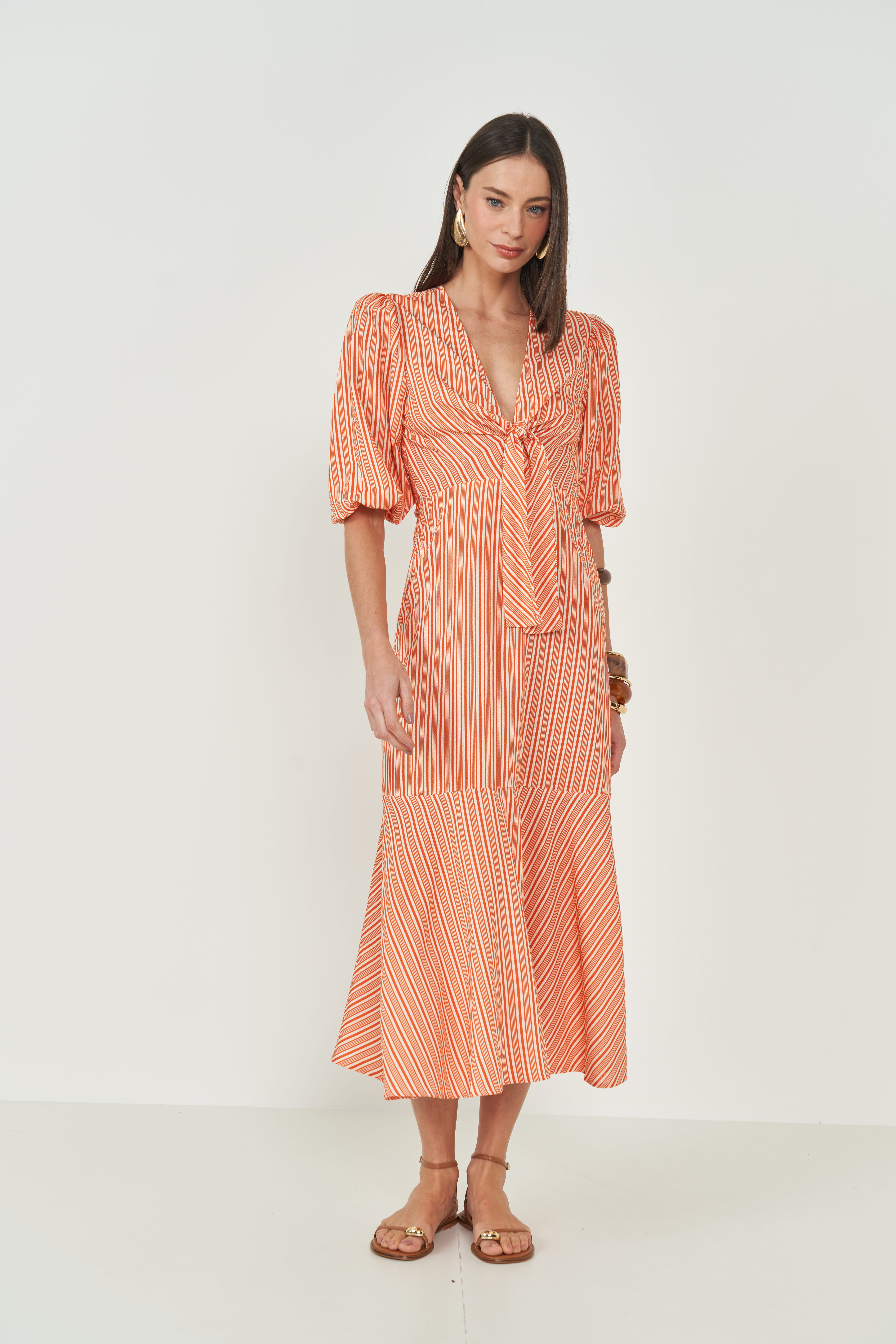 VESTIDO LINHO LISTRADO PP LIST.PARADISIA.