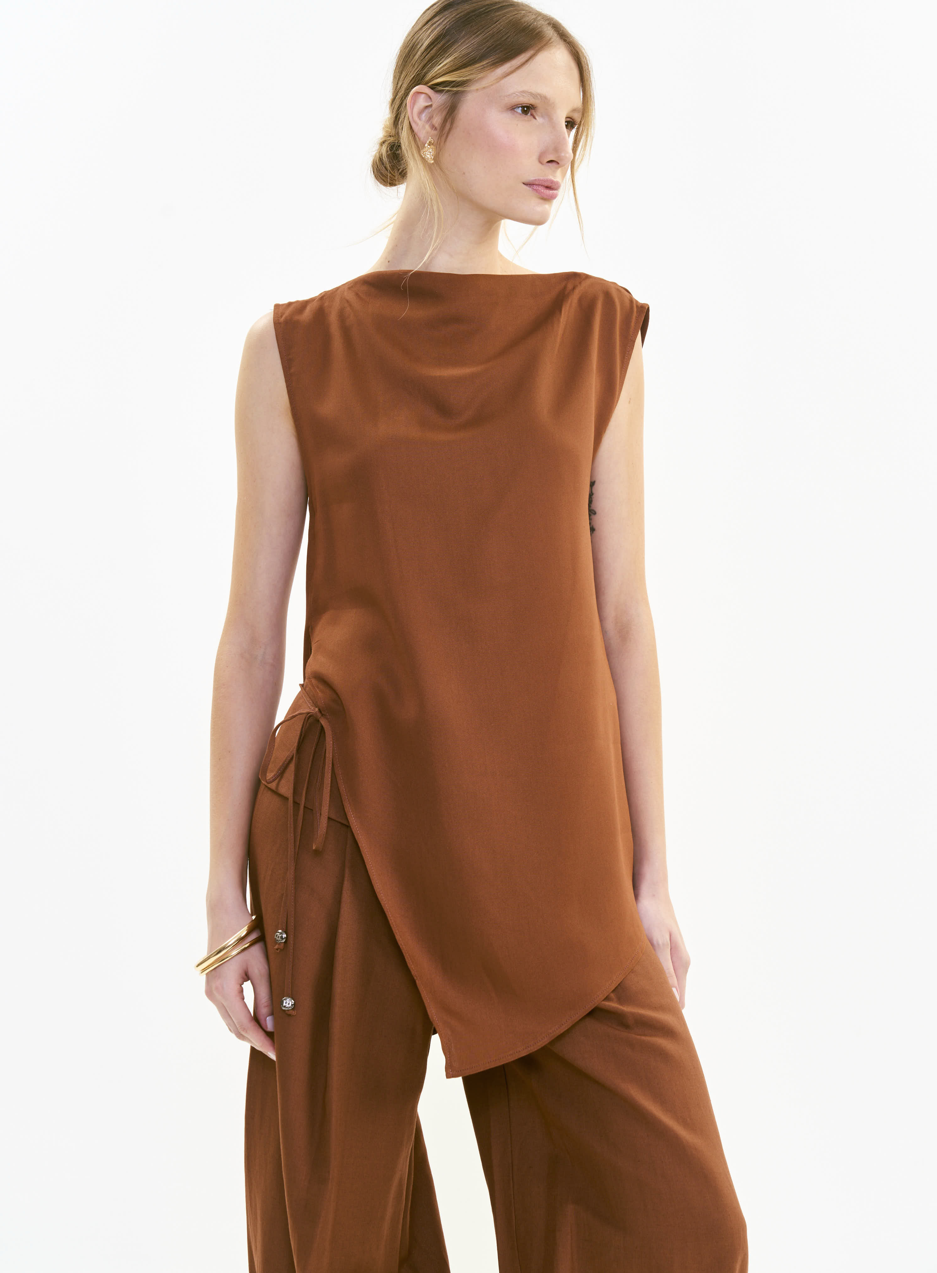 BLUSA COLCCI P MARROM TIRAMISU