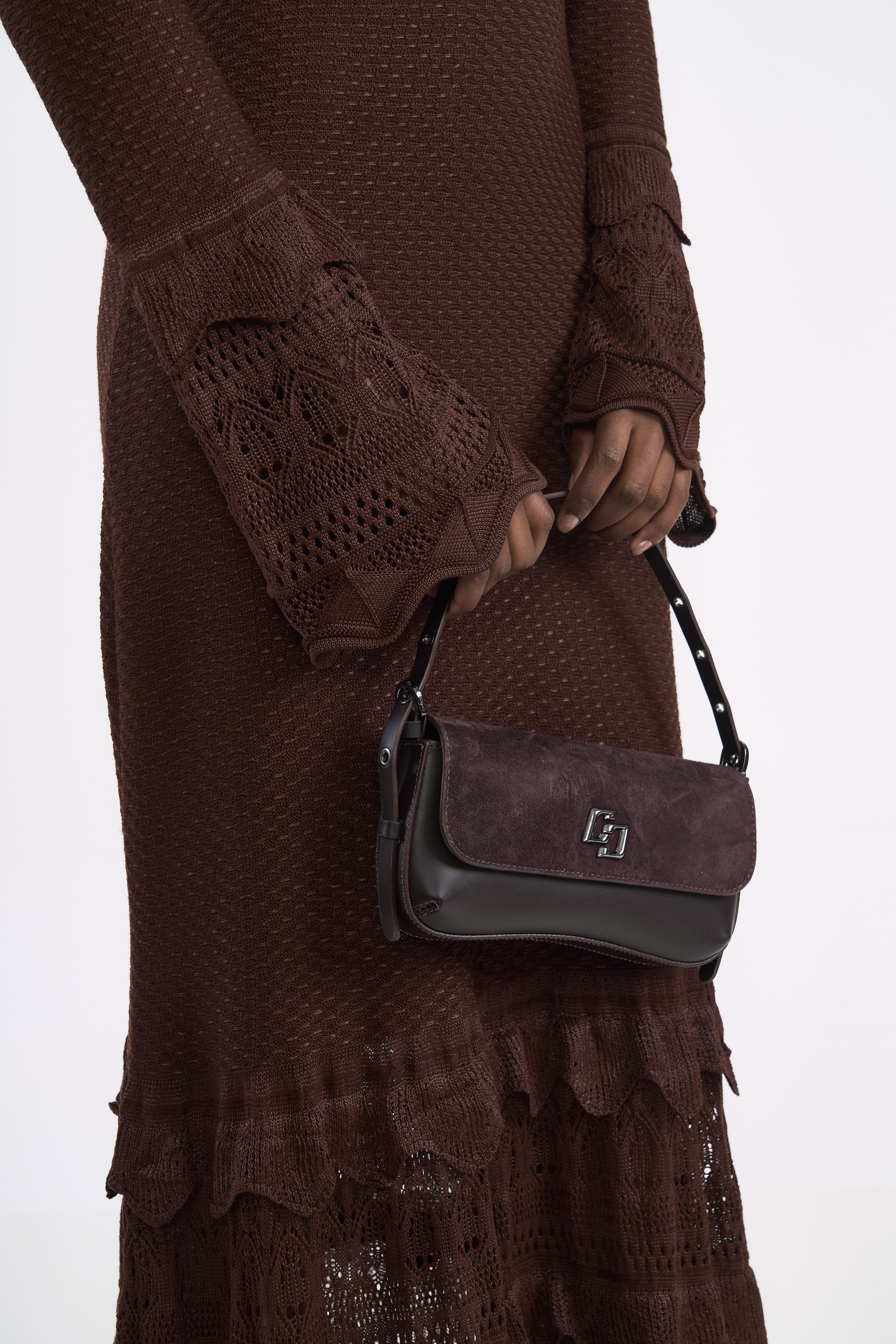 VESTIDO TRICÔ P MARROM BEATEN BROWN