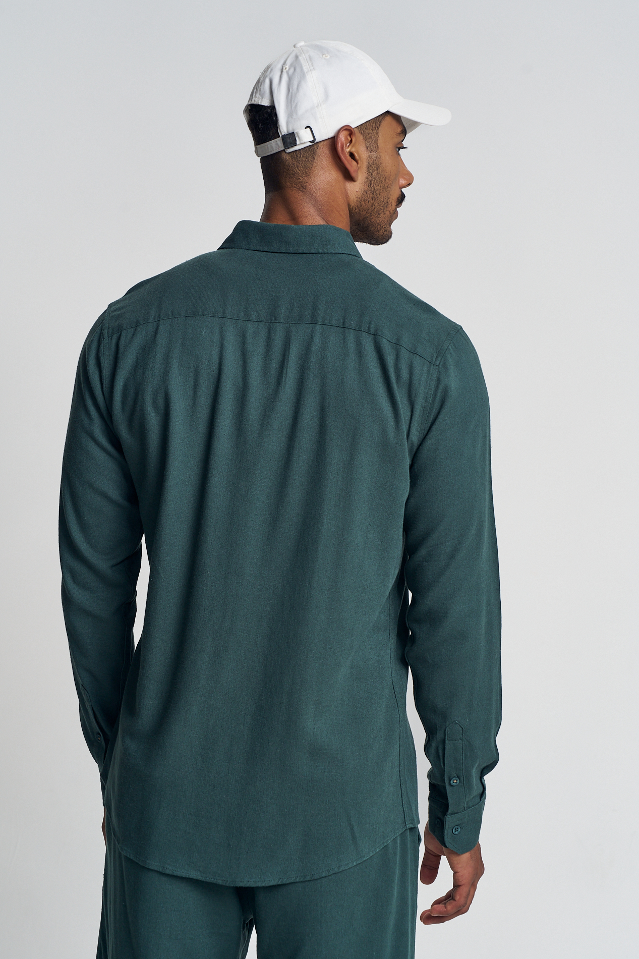 CAMISA LINHO CASUAL M VERDE ALBERO