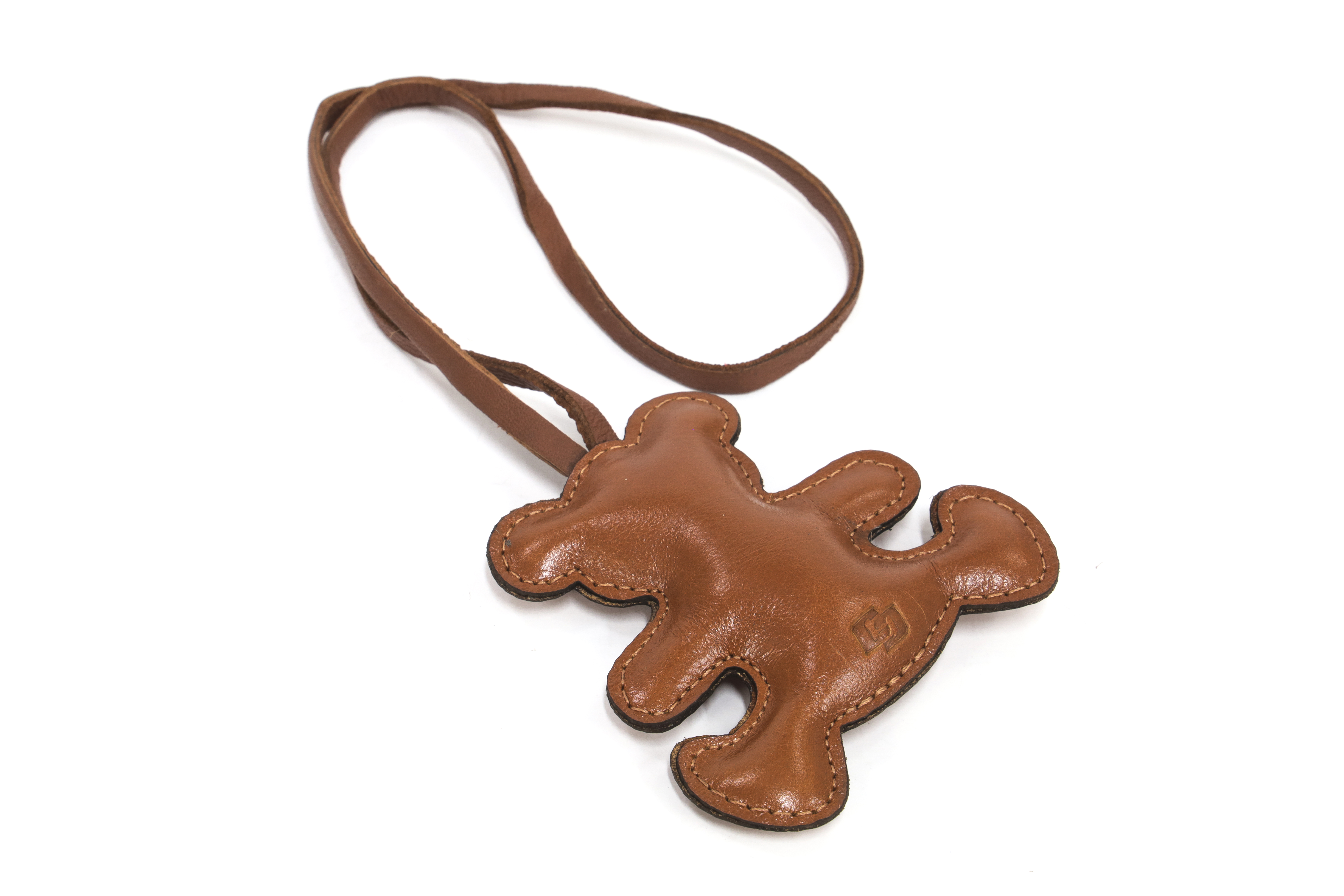 BAG CHARM COLCCI URSO U MARROM CARAMEL LATTE