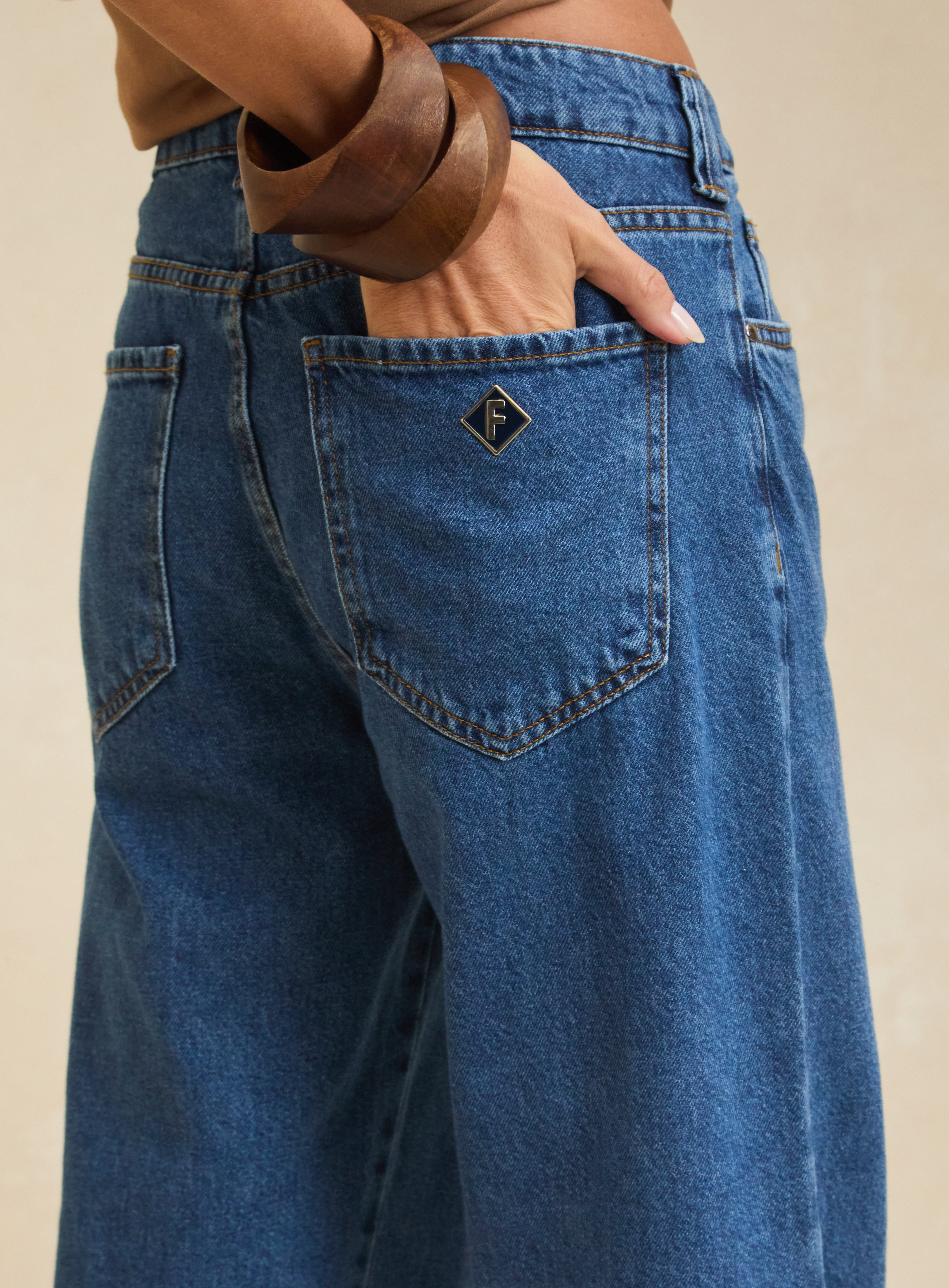 CALÇA JEANS RAQUEL WIDE LEG 36 INDIGO