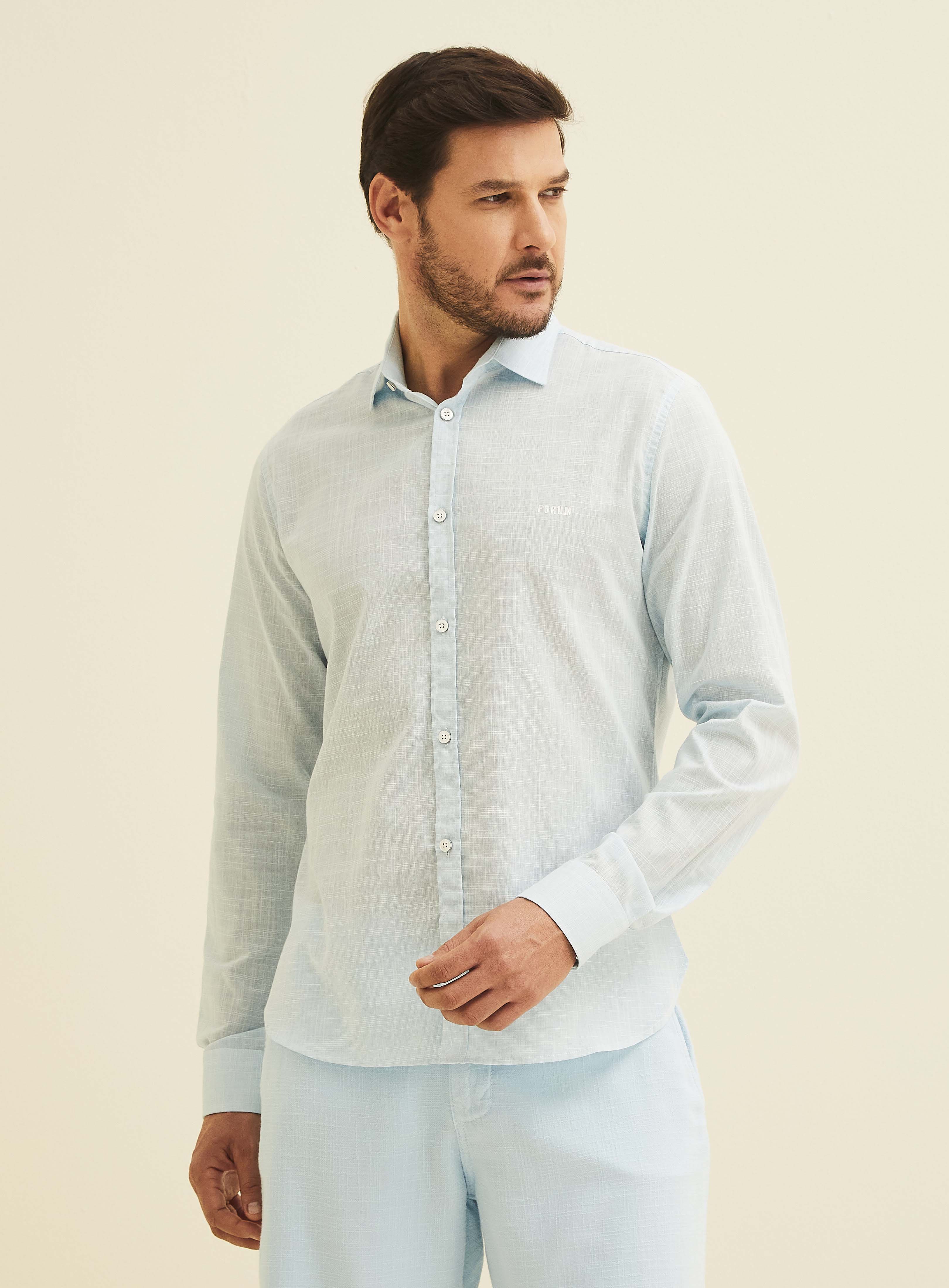 CAMISA ST BARTHS M AZUL/OFF