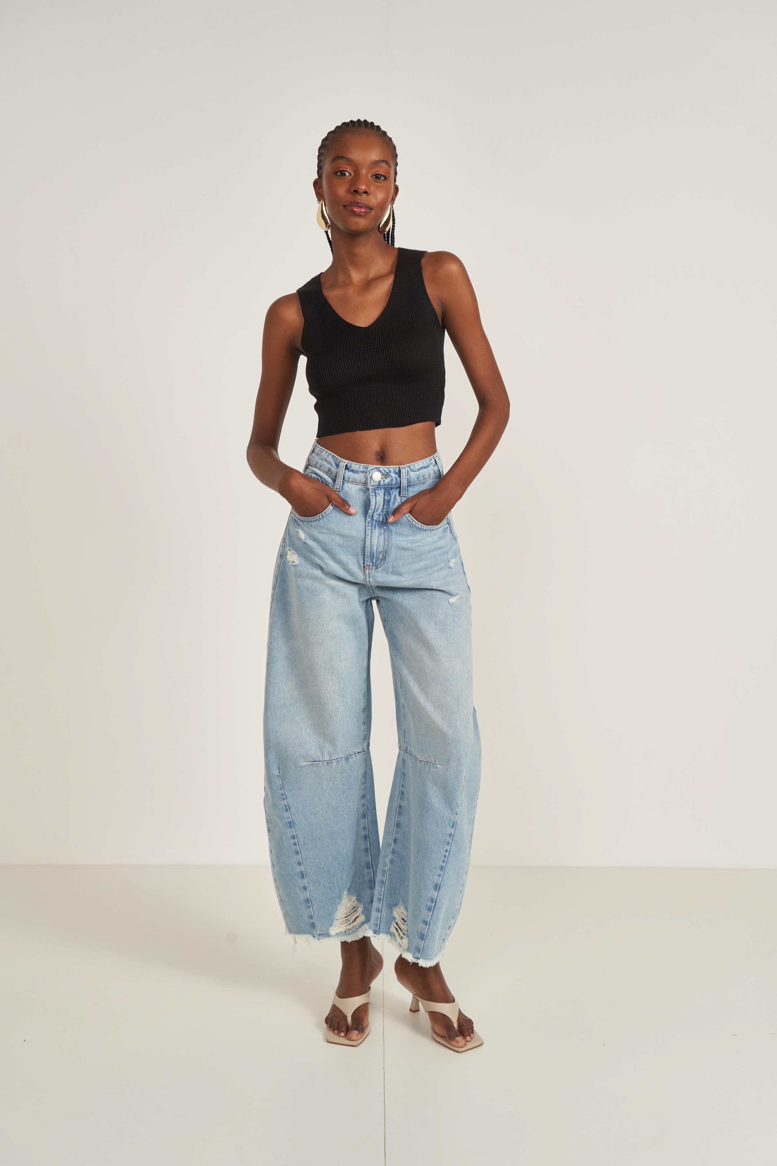 CALÇA JEANS BARRIL 42 INDIGO