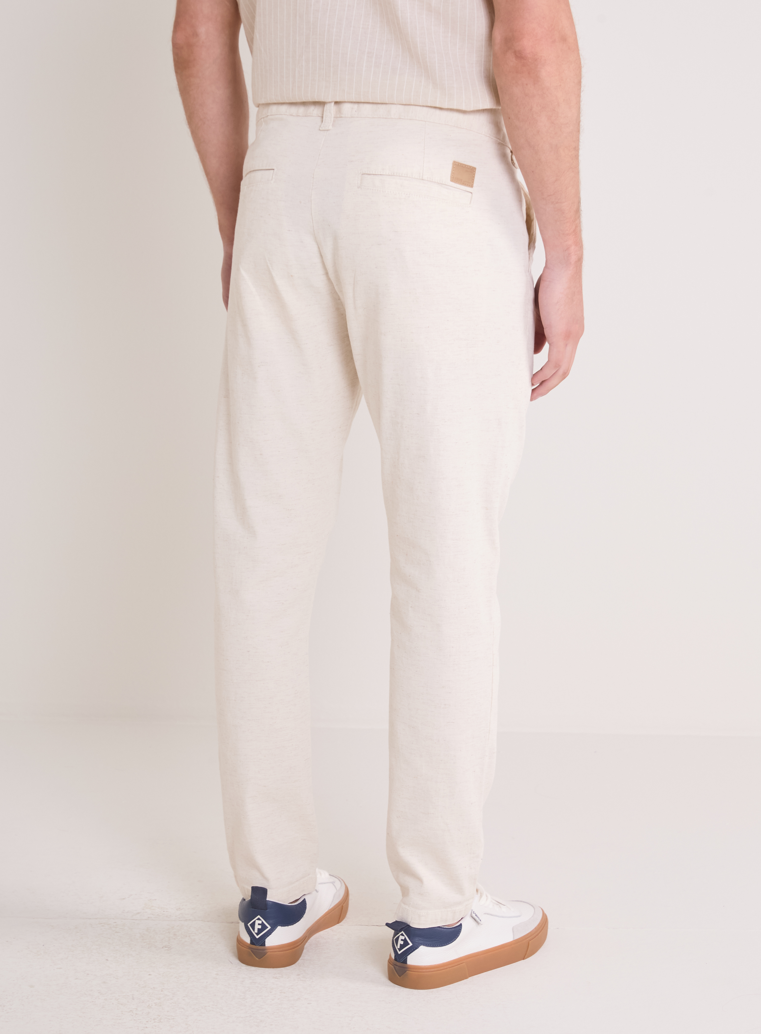 CALÇA LINHO 42 OFF/MARROM