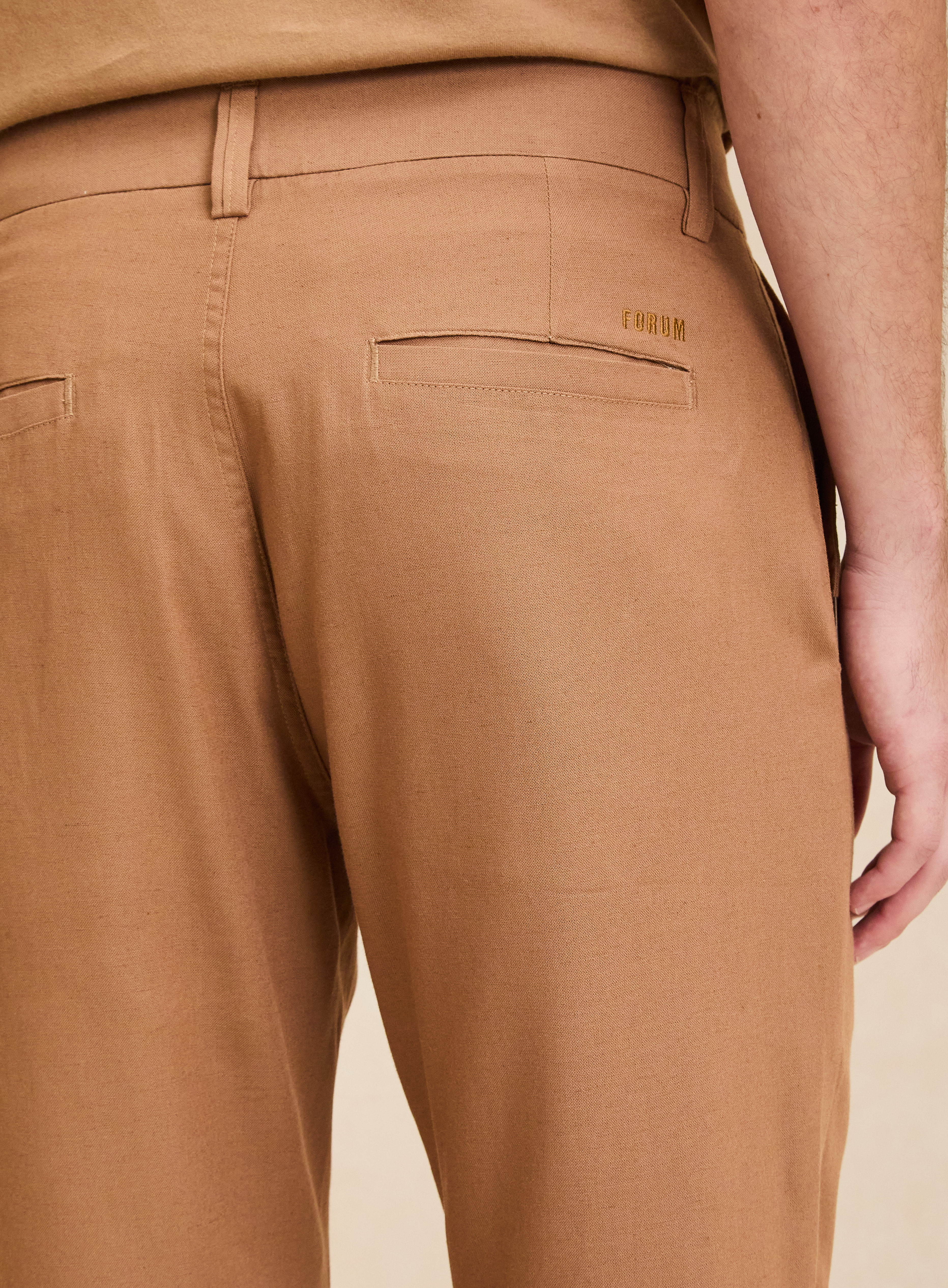 CALÇA LINHO M MARROM TIMUR