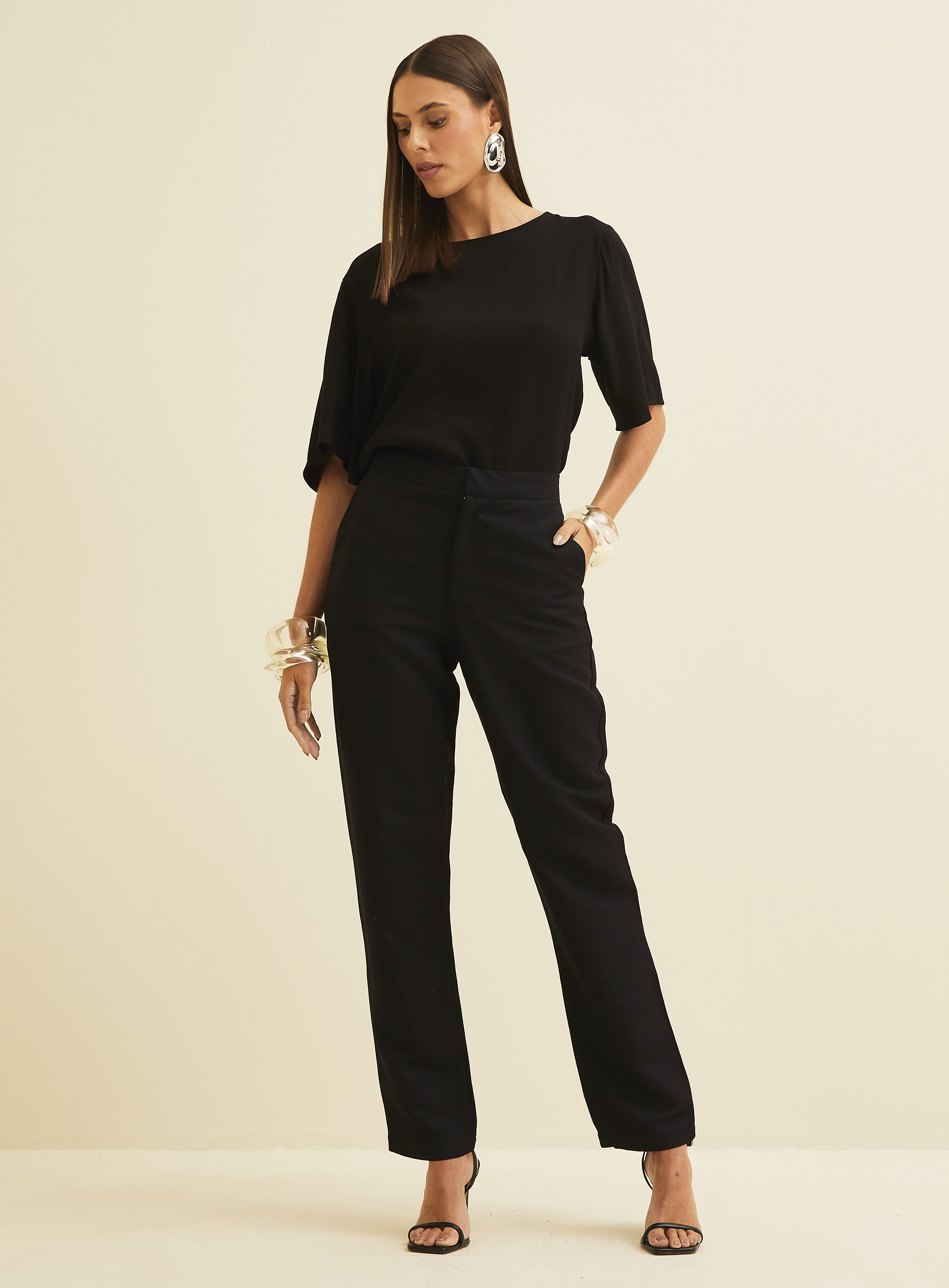 BLUSA LINHO G MARROM EBBELA
