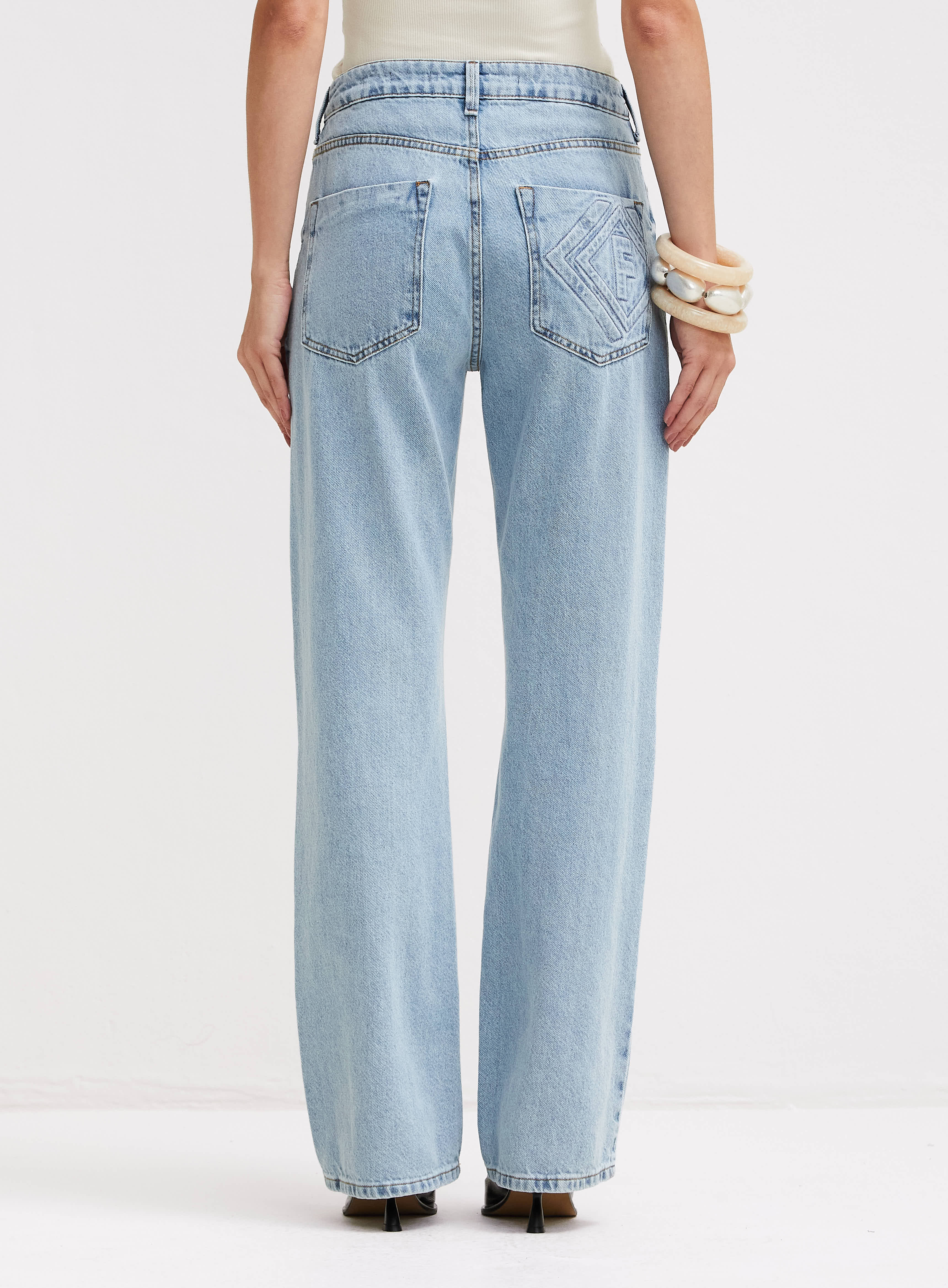 CALÇA JEANS RAQUEL WIDE LEG 42 INDIGO