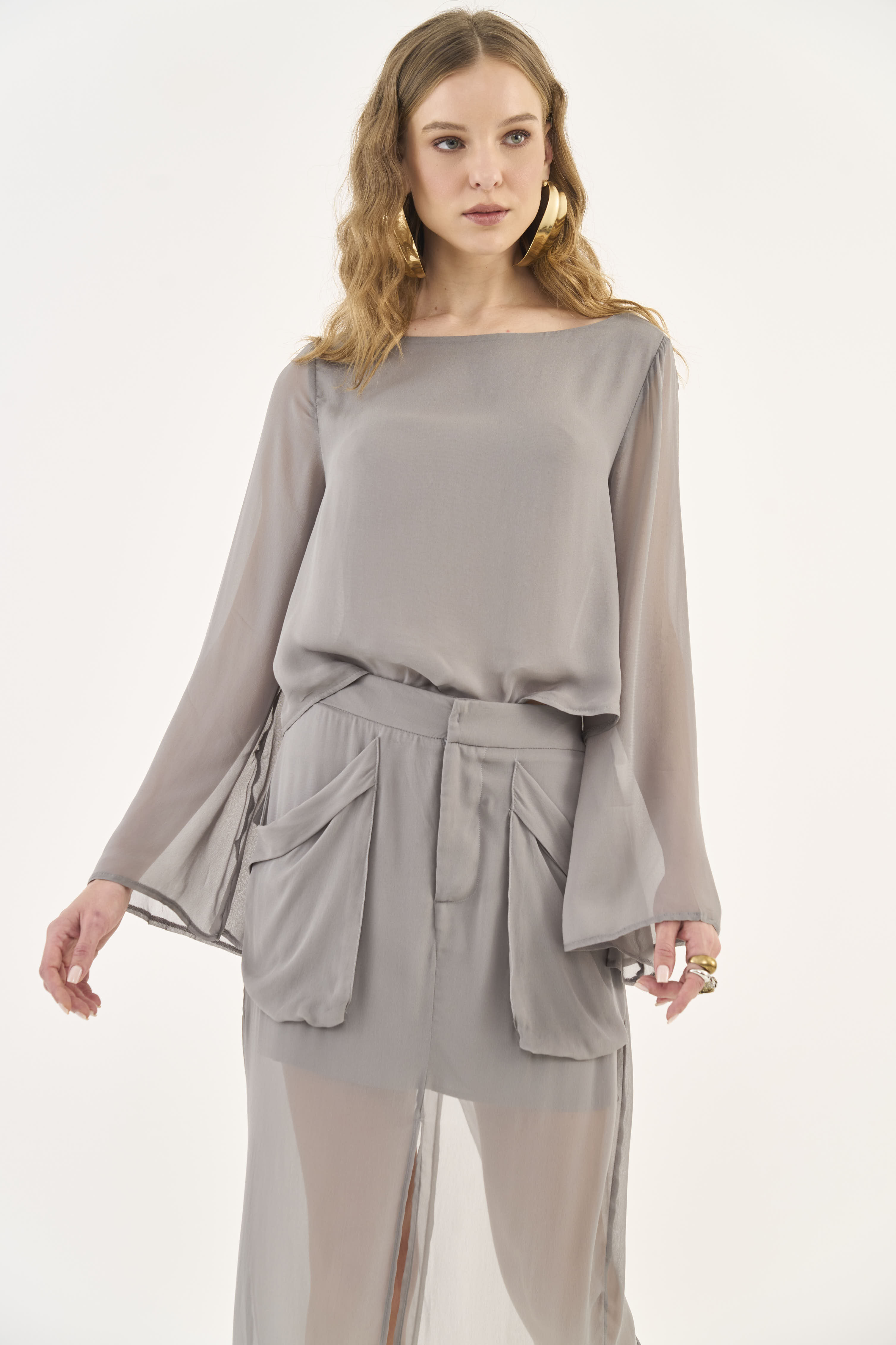 BLUSA COLCCI G CINZA ALITA