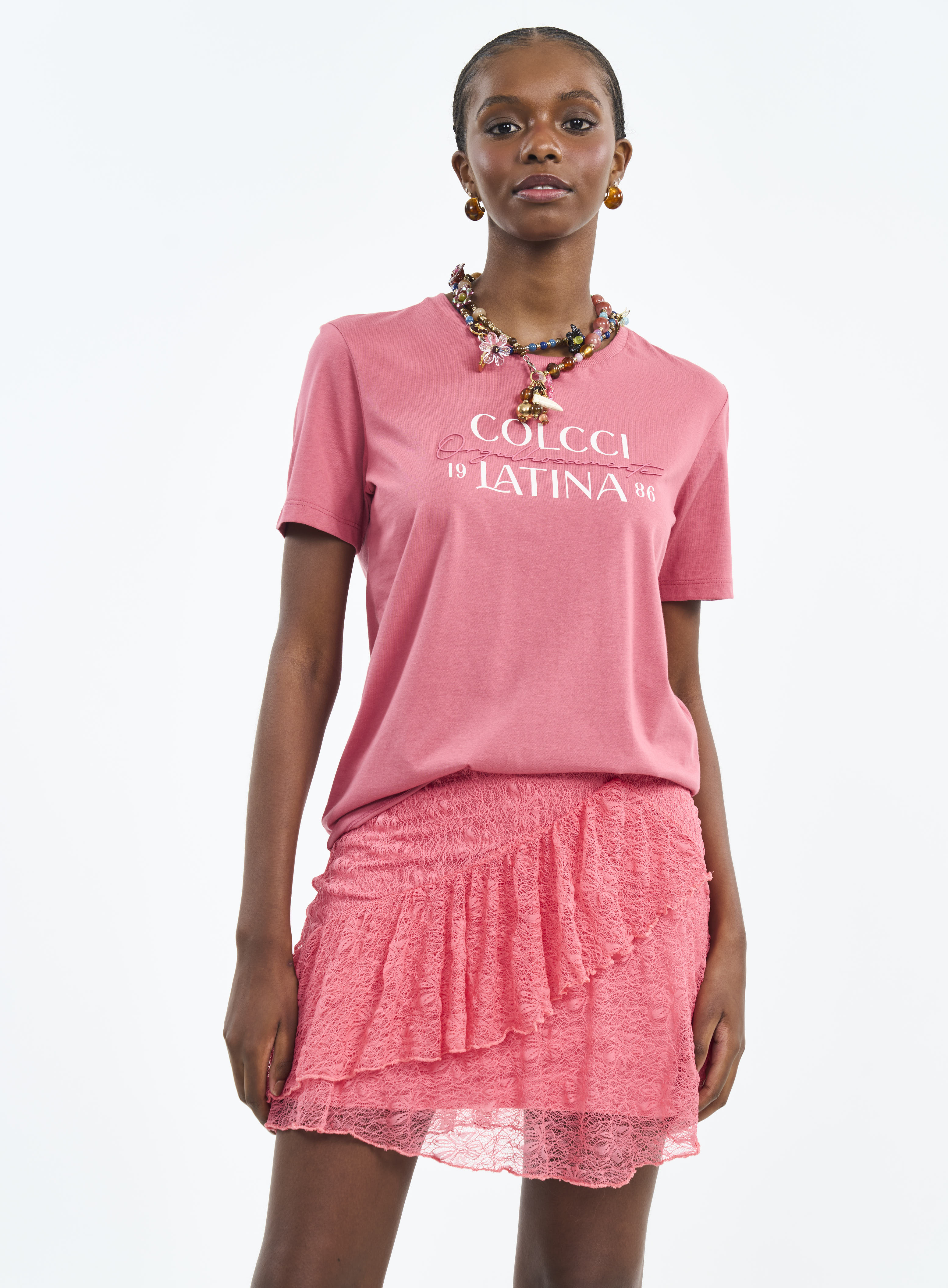 CAMISETA COLCCI M ROSA FINI KISS