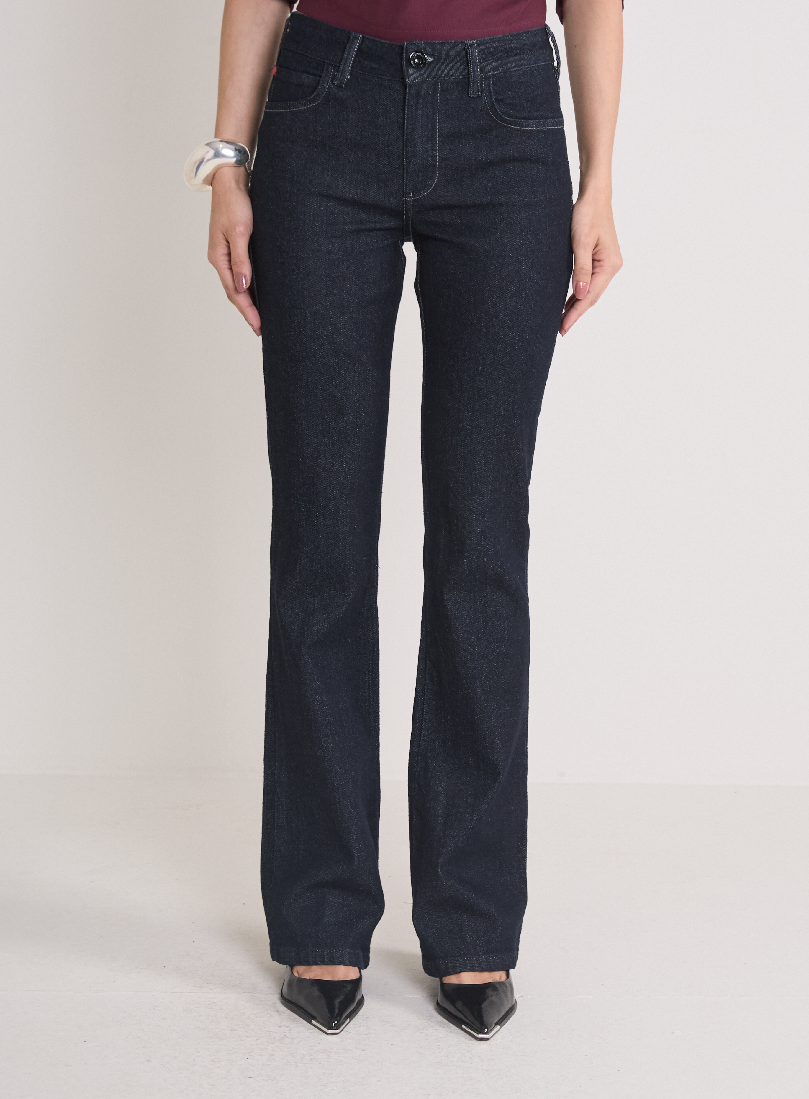 CALÇA JEANS BOOT CUT 44 INDIGO