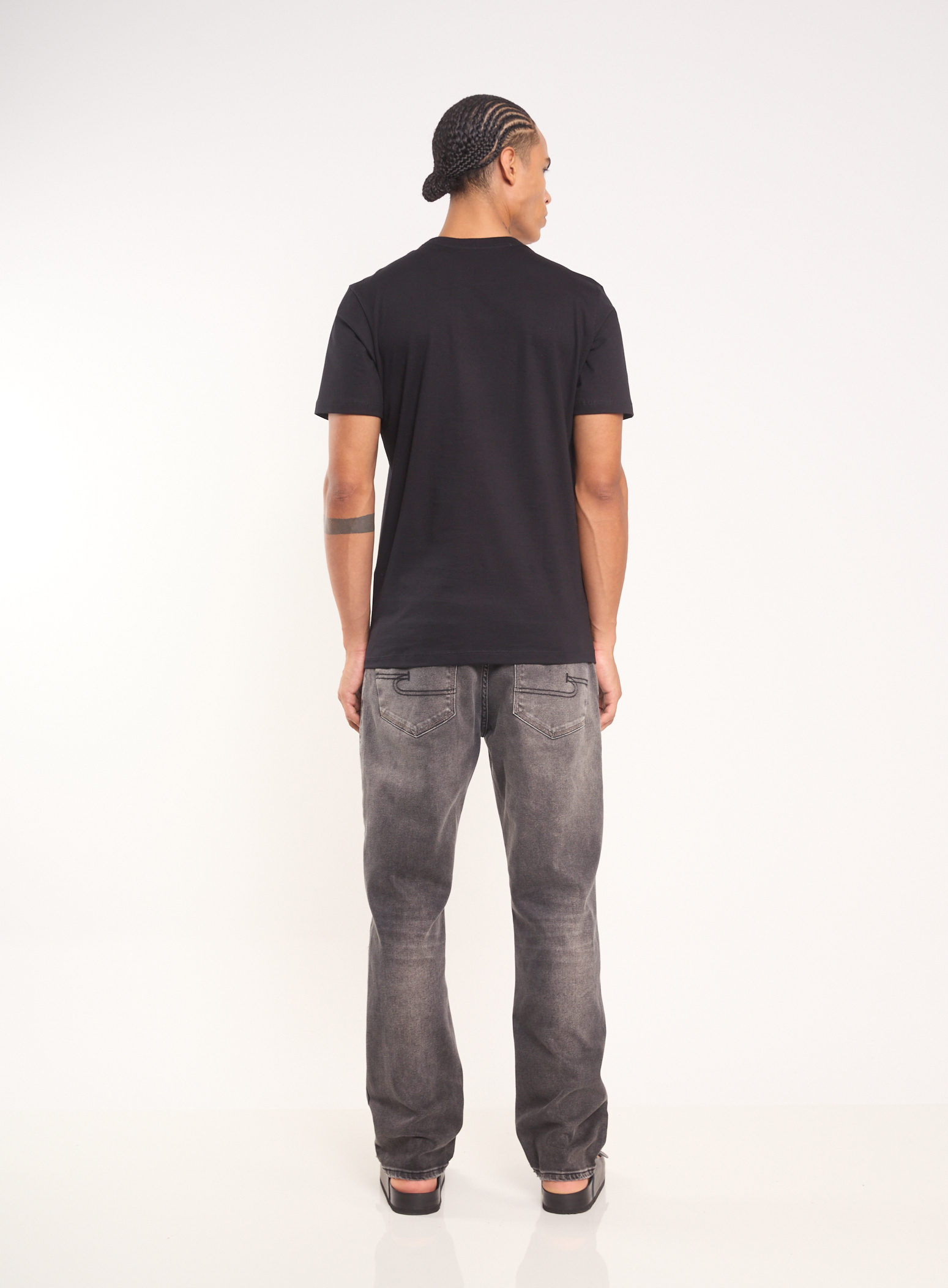 CALÇA JEANS RETA 36 IND.PRETO